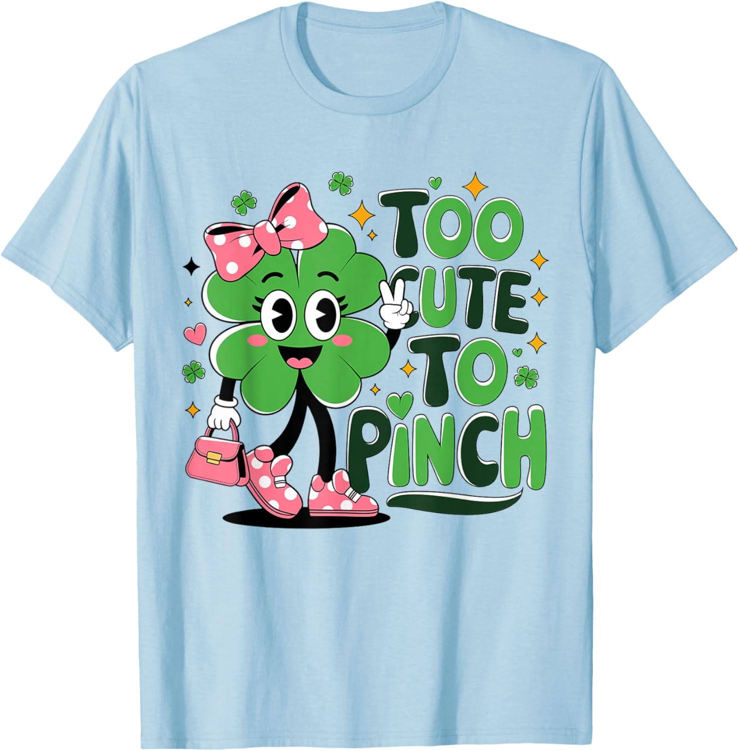 Too Cute To Pinch St Patrick's Day Girls T-Shirt for Festive Fun - 3