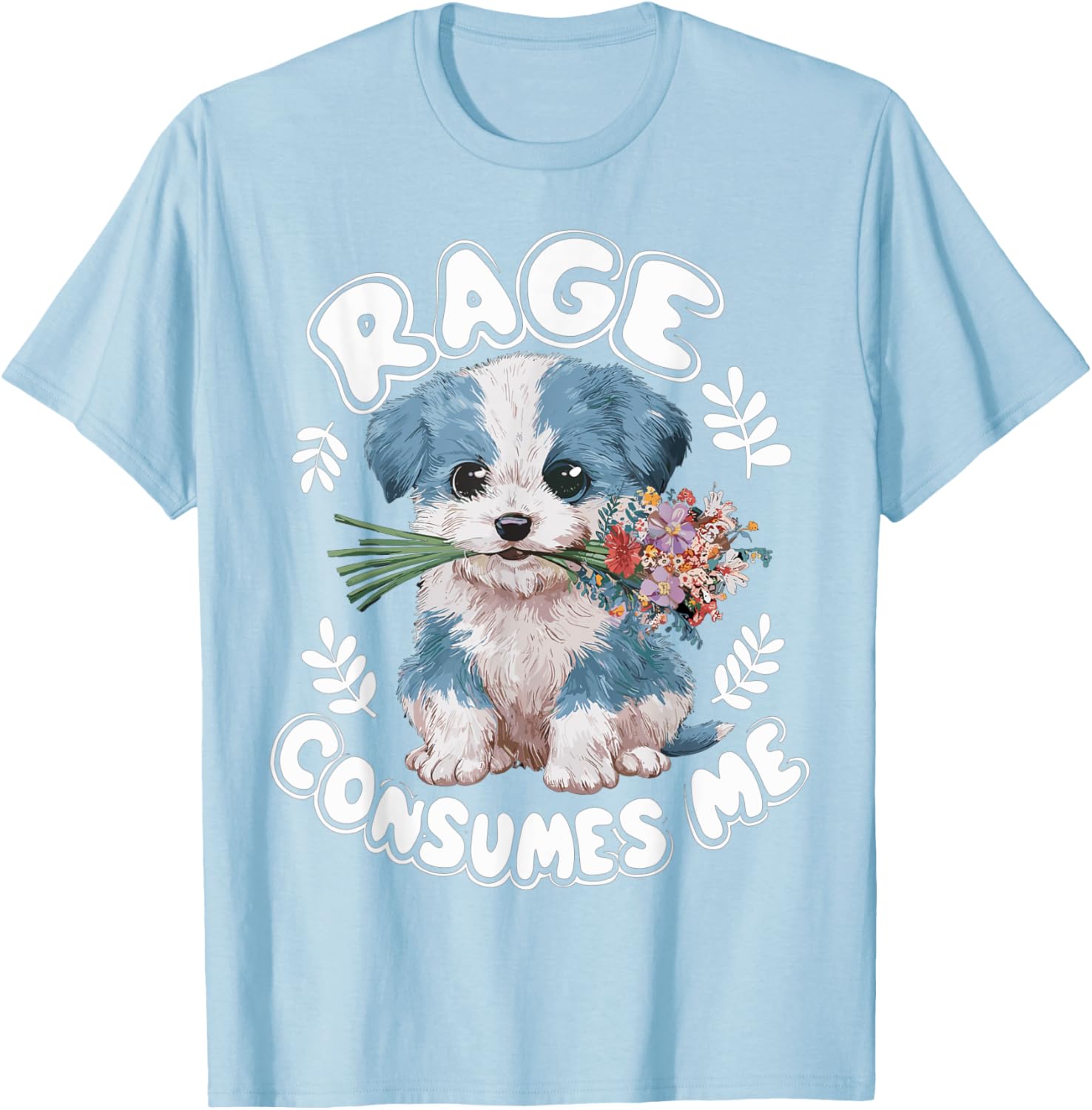 Cute Puppy Rage Cat Meme T-Shirt for Men and Women - Funny Gift Idea - 19