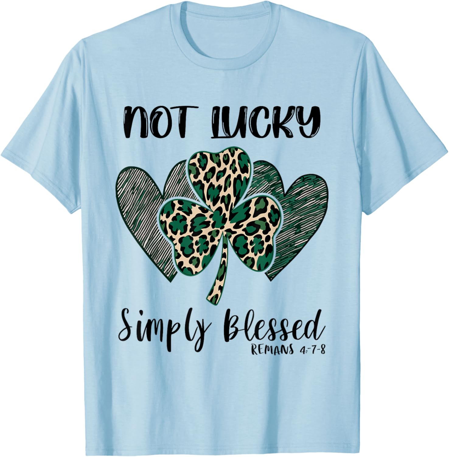 Simply Blessed Shamrock St Patricks Day T-Shirt for Fun Celebrations - 2