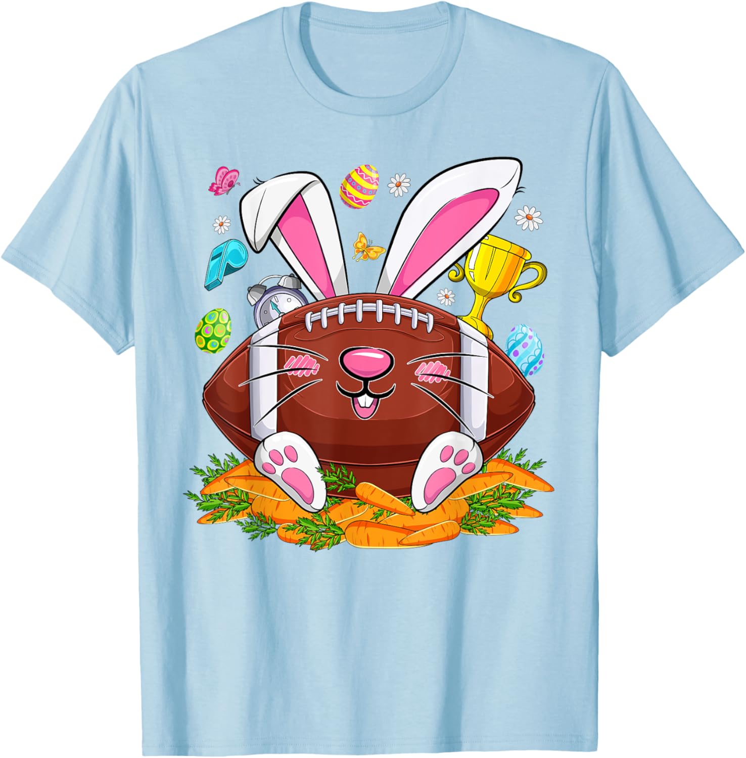 Funny Bunny Face Eggs T-Shirt for Men and Boys - Happy Easter Day Apparel - 27