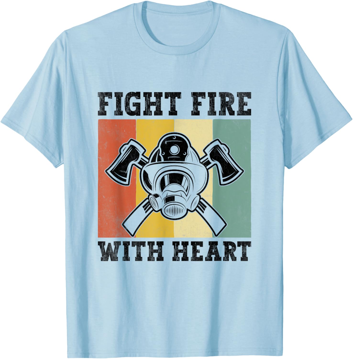 Heartfelt Firefighter T-Shirt Fight Fire with Heart Inspiring Apparel - 12