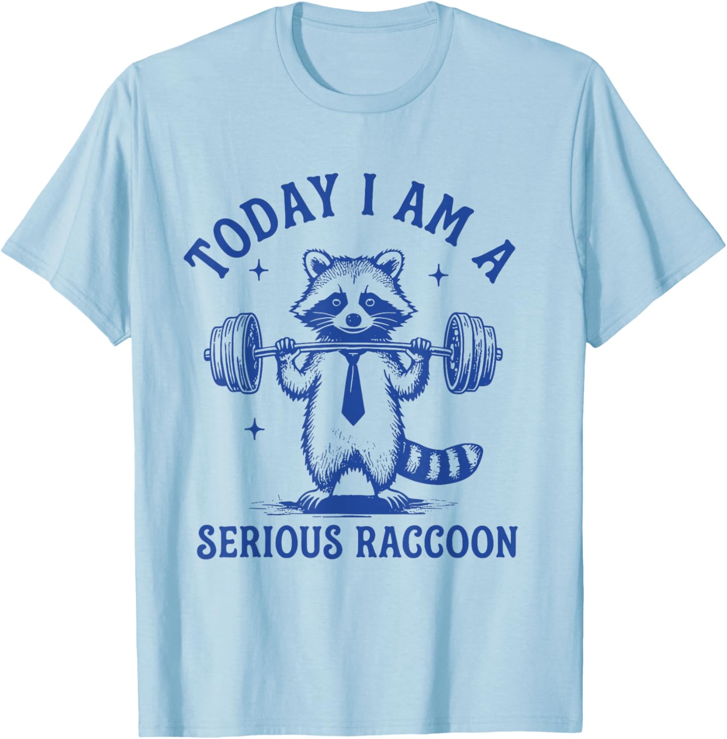 Funny Serious Raccoon Lifting Weights T-Shirt for Animal Lovers - 3