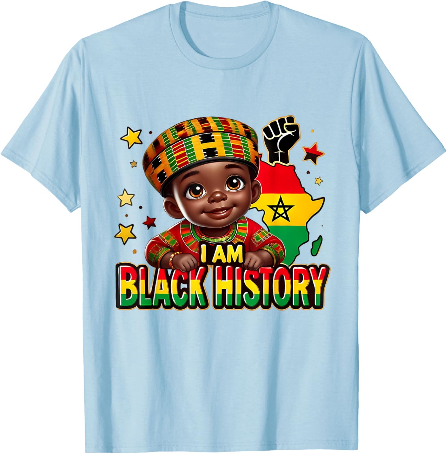 Cute Afro Peekaboo Boy T-Shirt Perfect for Black History Month Celebration - 4