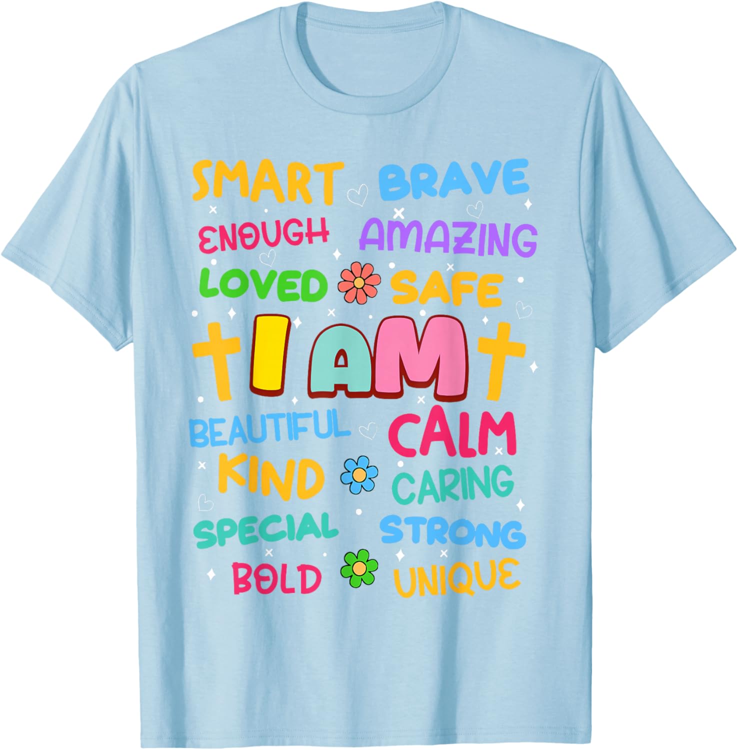 Colorful I Am Daily Affirmation T-Shirt for Christian Toddler Girls - 9