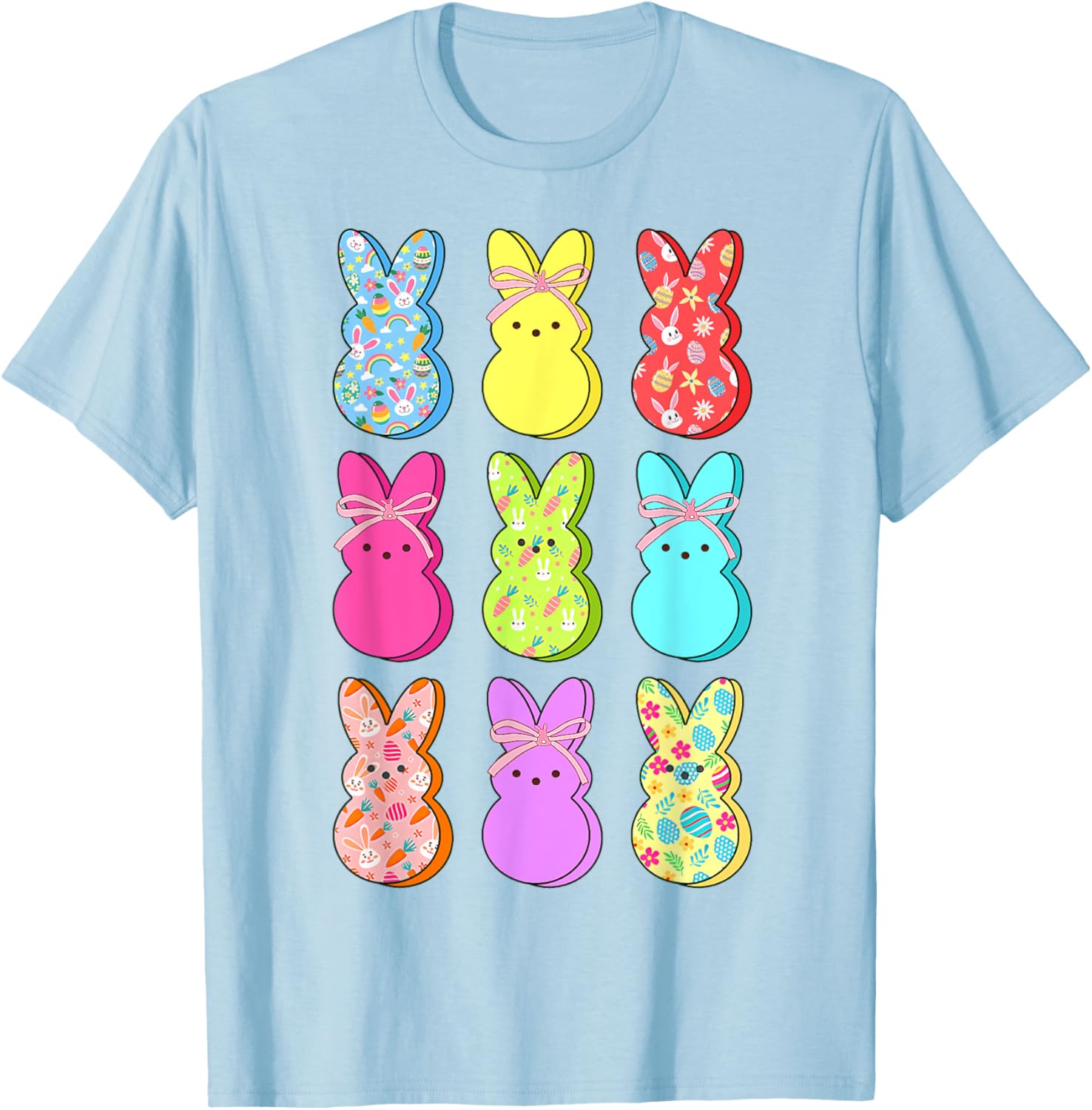Easter Bunny Floral Bow T-Shirt for Rabbit Lovers - Perfect for Girls and Women - 6