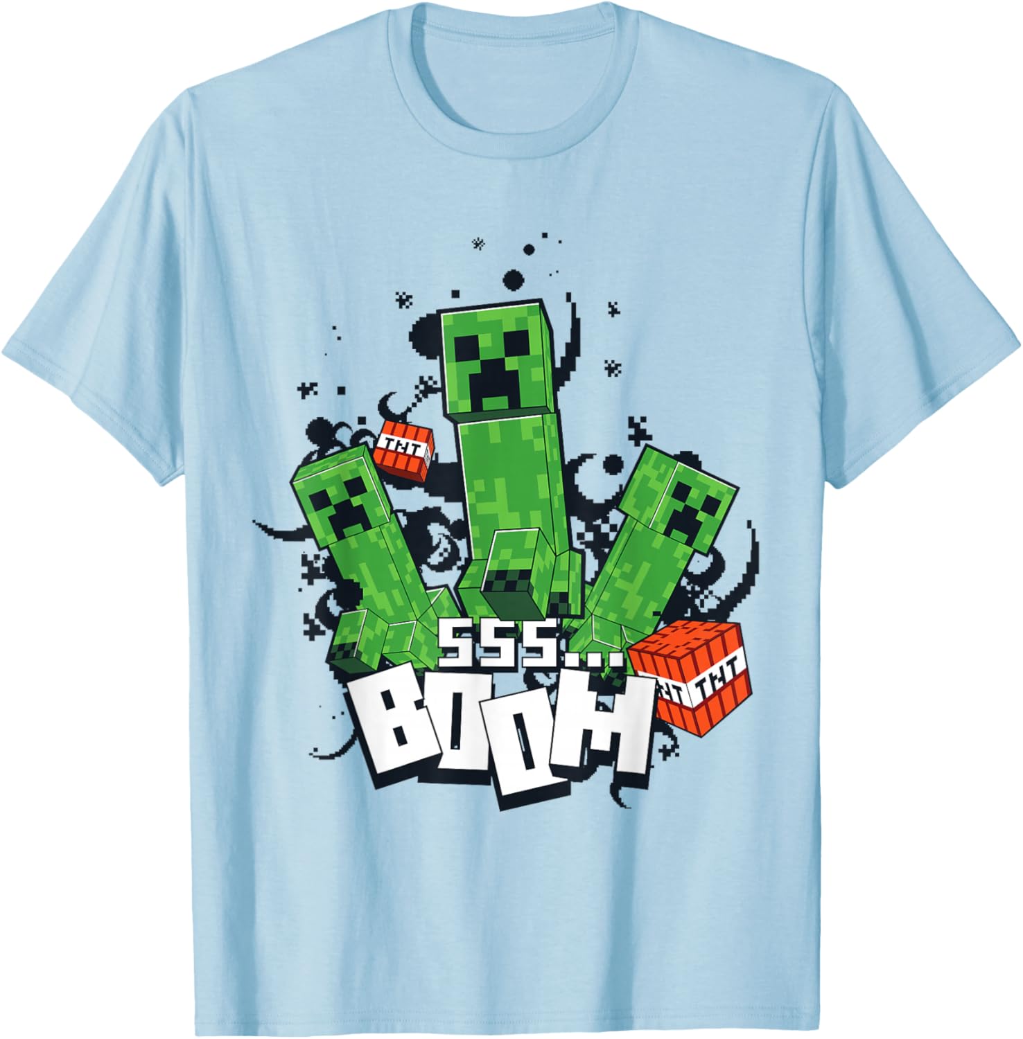 Minecraft Creeper Explosion Boom T-Shirt Fun Gamer Apparel for Everyone - 16