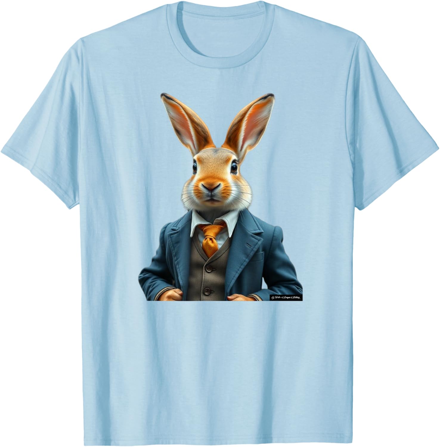 Vintage Easter Bunny T-Shirt with Rabbit in a Suit for Wild Hunters - 20
