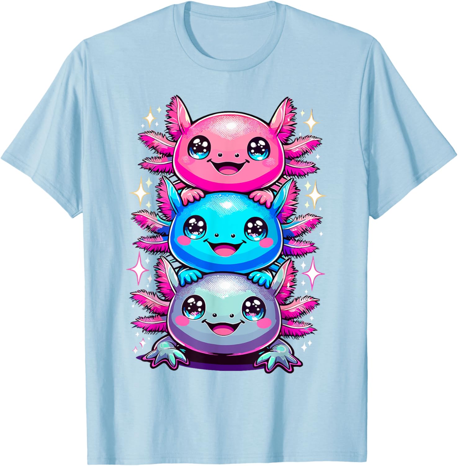 Colorful Axolotl Art T-Shirt for Nature Lovers and Animal Enthusiasts - 18