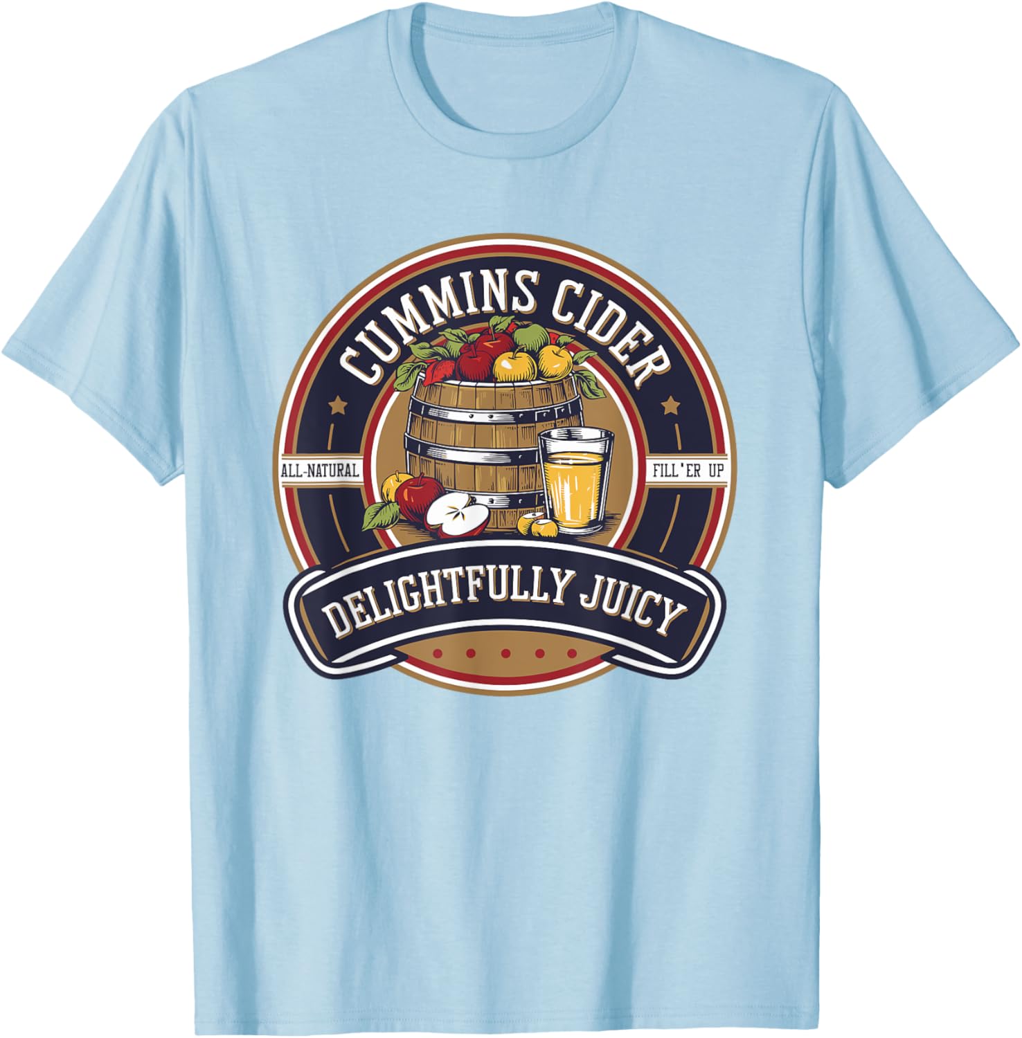 Haul Cummins Apple Cider Juicy Label Logo T-Shirt for Casual Style - 20