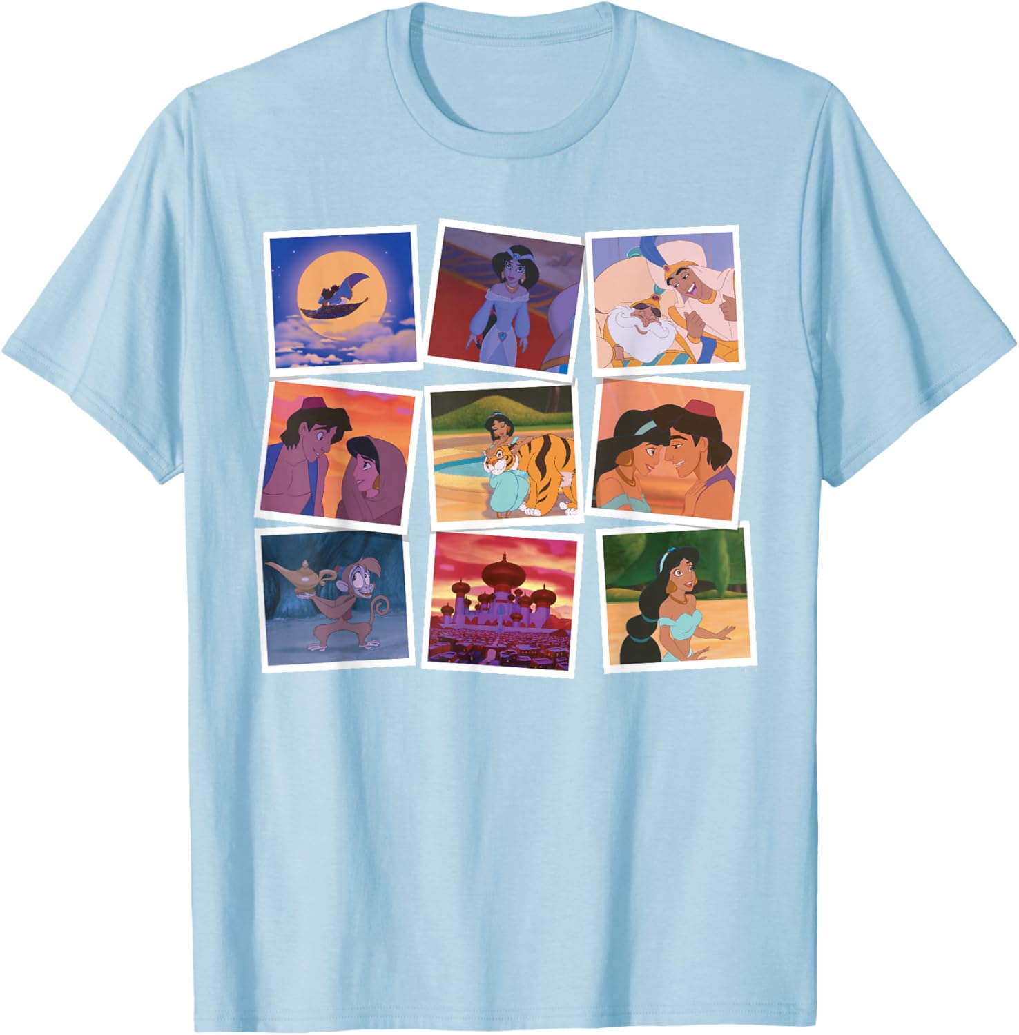 Disney Aladdin and Princess Jasmine Movie Frames T-Shirt for Fans - 4