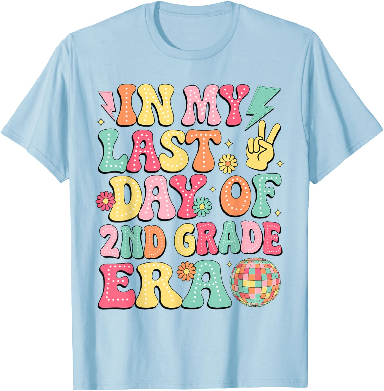 Groovy Last Day of 2nd Grade T-Shirt for Fun Summer Celebrations - 1