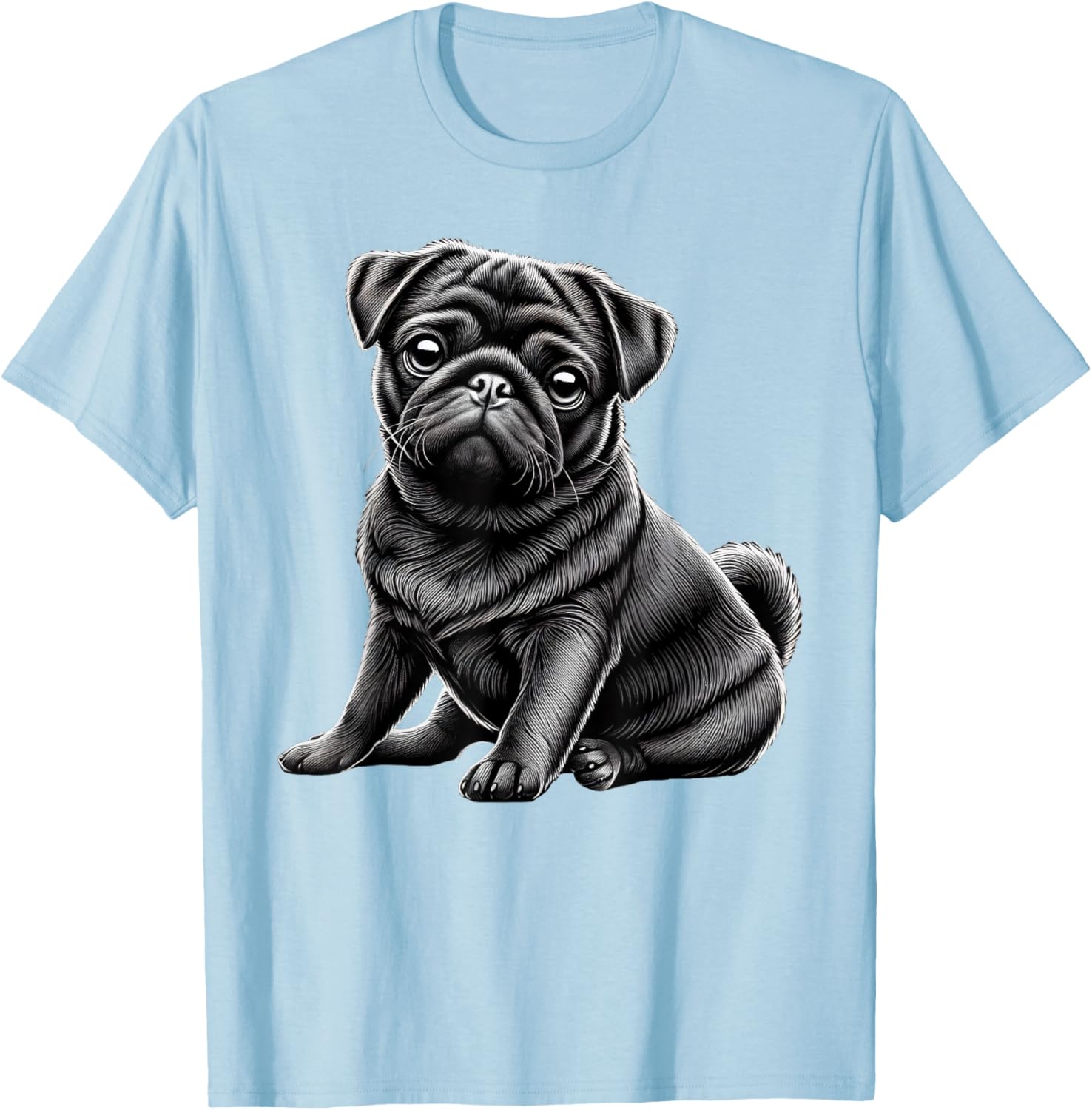 Adorable Black Pug T-Shirt for Men, Women, and Kids - Perfect Pet Gift - 4