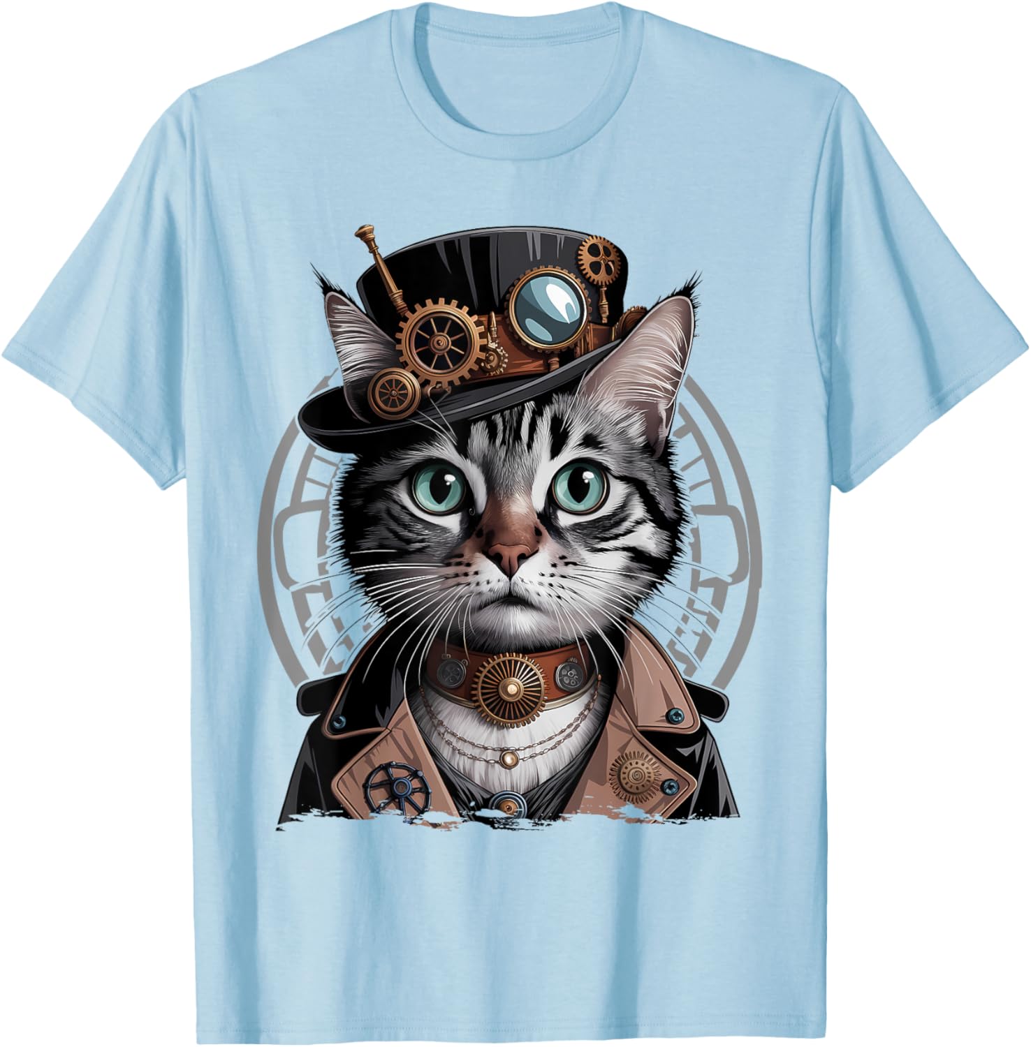 Steampunk Cat Graphic T-Shirt for Kittens - Trendy Fashion Tee - 3
