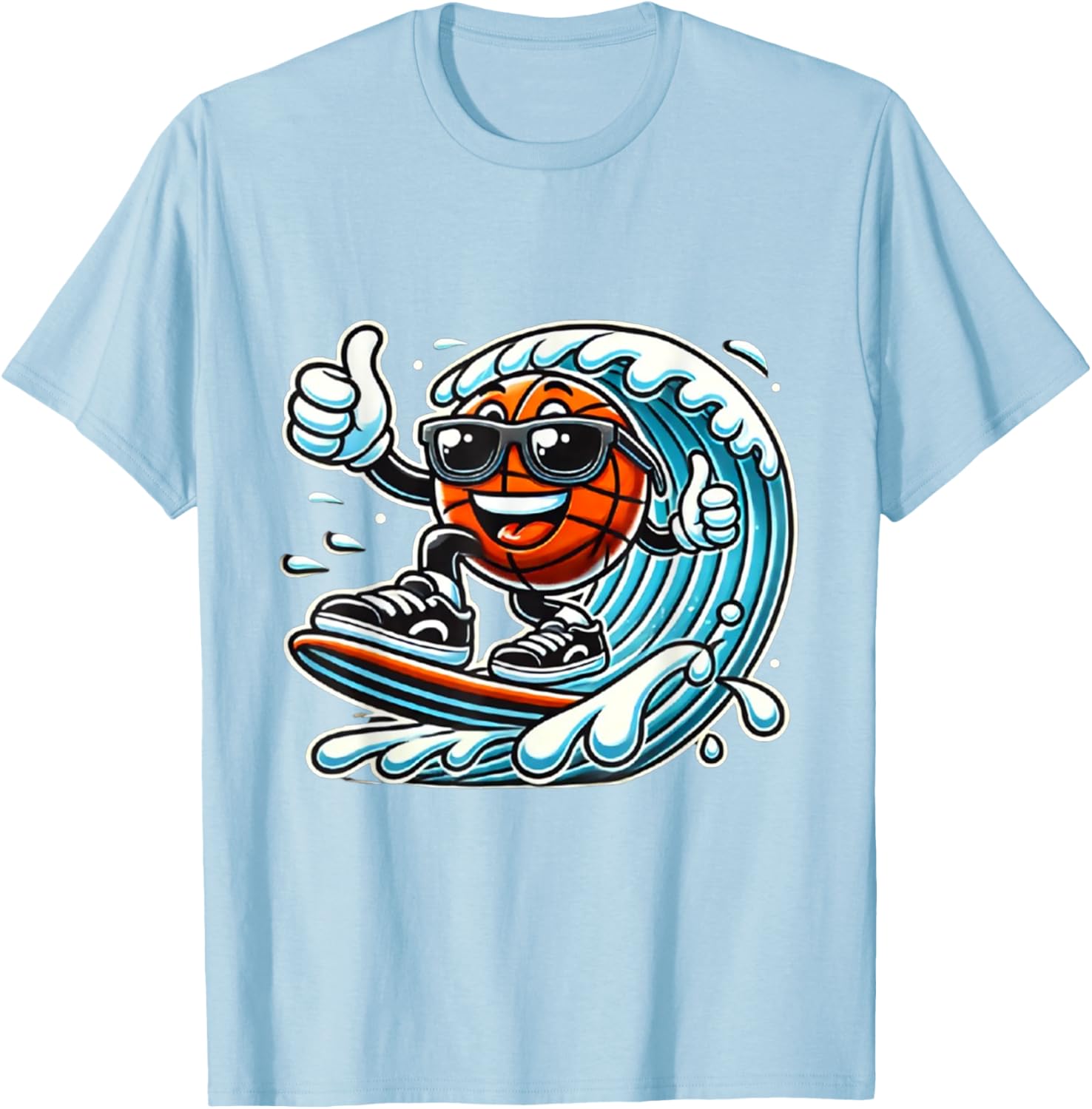 Funny Basketball Surfing T-Shirt for Sports Lovers and Fun Seekers - 1