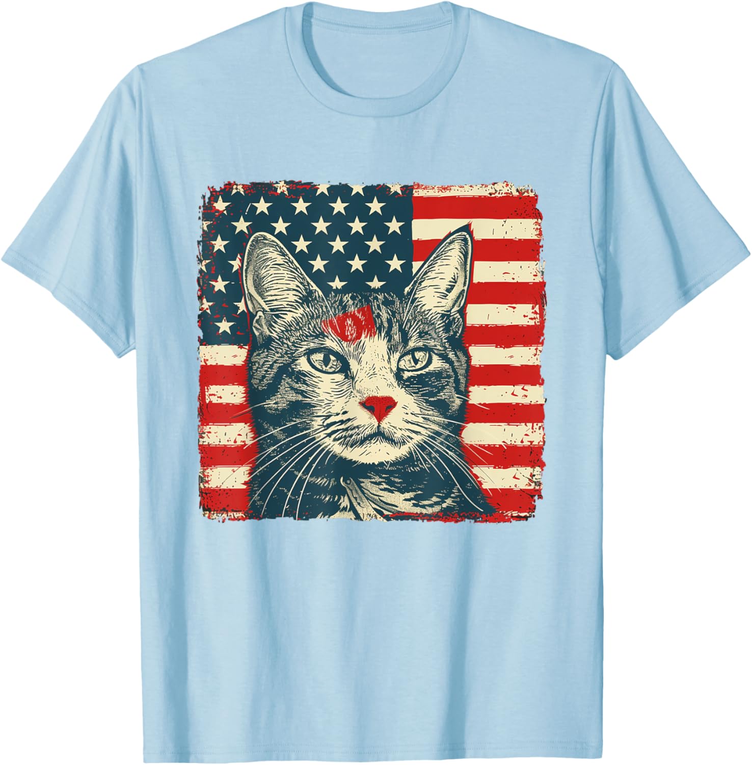 Patriotic Cat Shirt for Fourth of July Celebrations - Unisex T-Shirt - 27