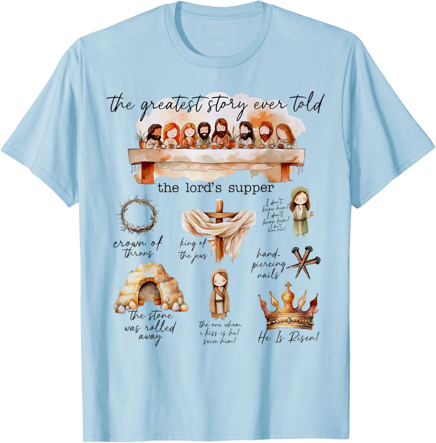 Easter Story T-Shirt The Greatest Story Ever Told for Christian Celebrations - 17