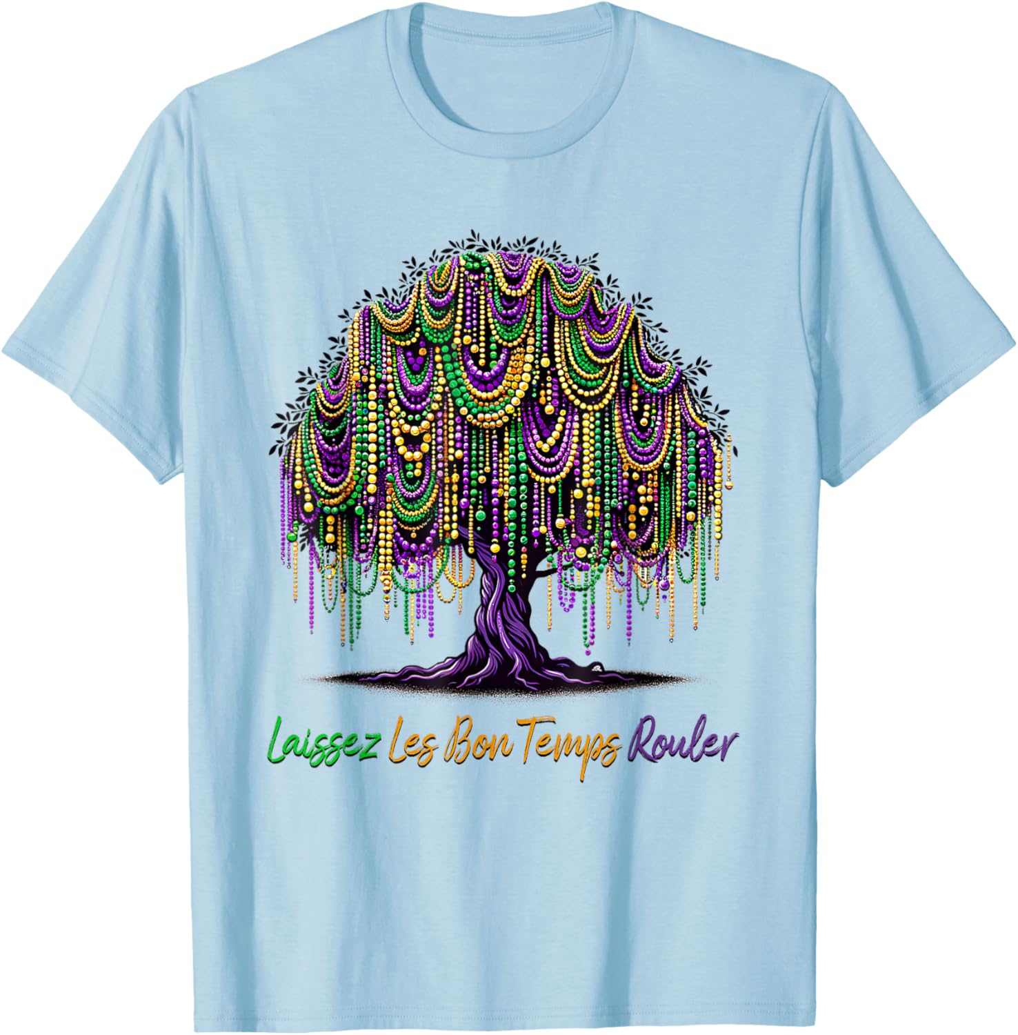 Laissez Les Bon Temps Rouler Mardi Gras Tree Beads T-Shirt for Festive Fun - 21