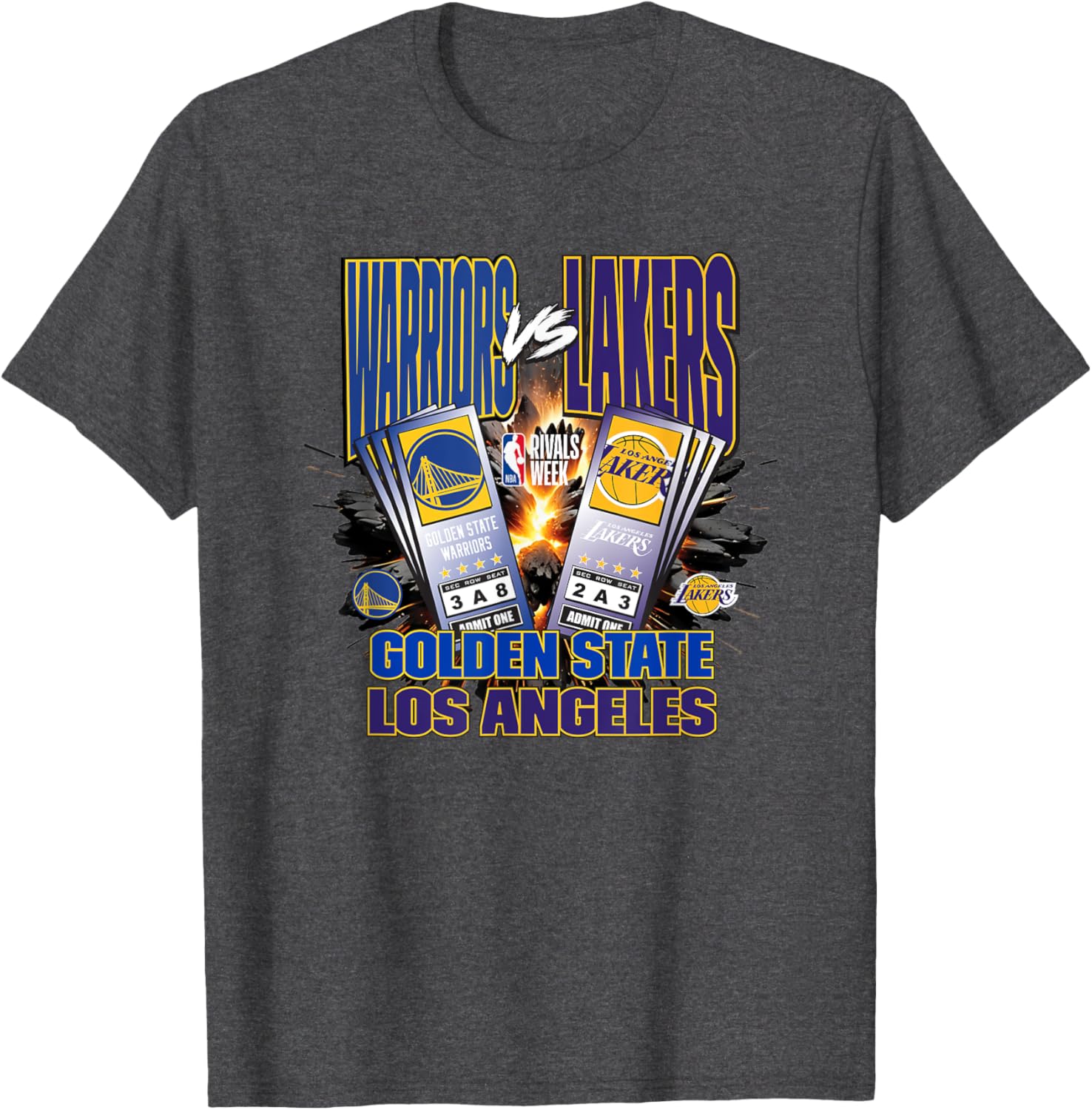 Golden State Warriors vs Lakers Rivals Week T-Shirt for Sports Fans - 2