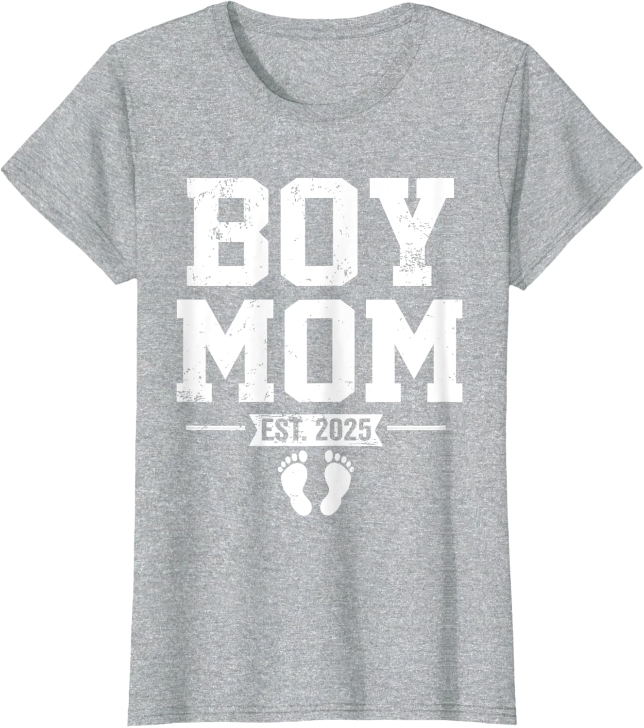 Boy Mom Established 2025 Newborn Mother's Day Gift T-Shirt - 24