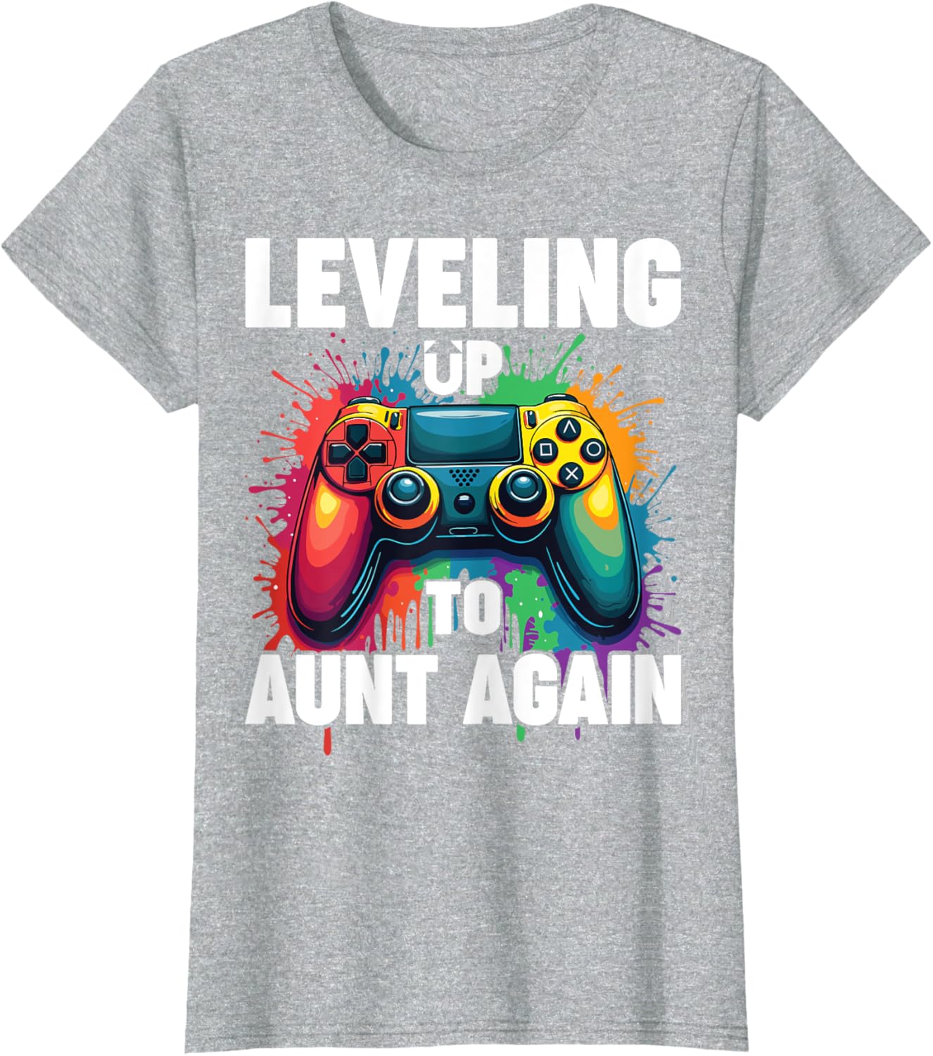 Promoted to Auntie Gender Reveal T-Shirt Leveling Up to Aunt Again - 2