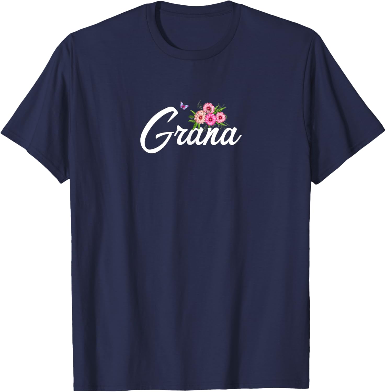 Grana T-Shirt with Flowers and Butterfly for Grandma and Mom Gift - 3