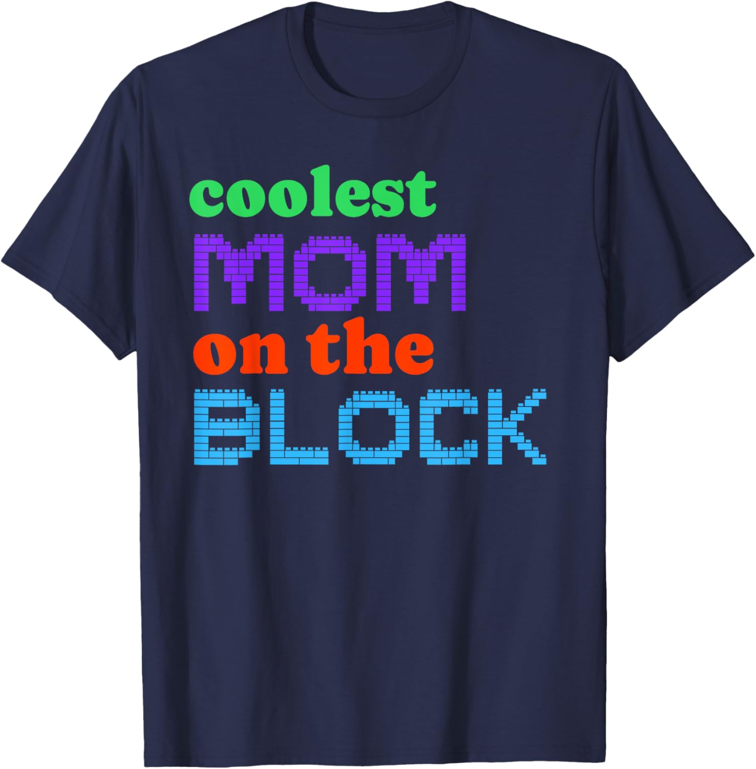 Mom Block Building Matching Brick Builder T-Shirt for Women - 2