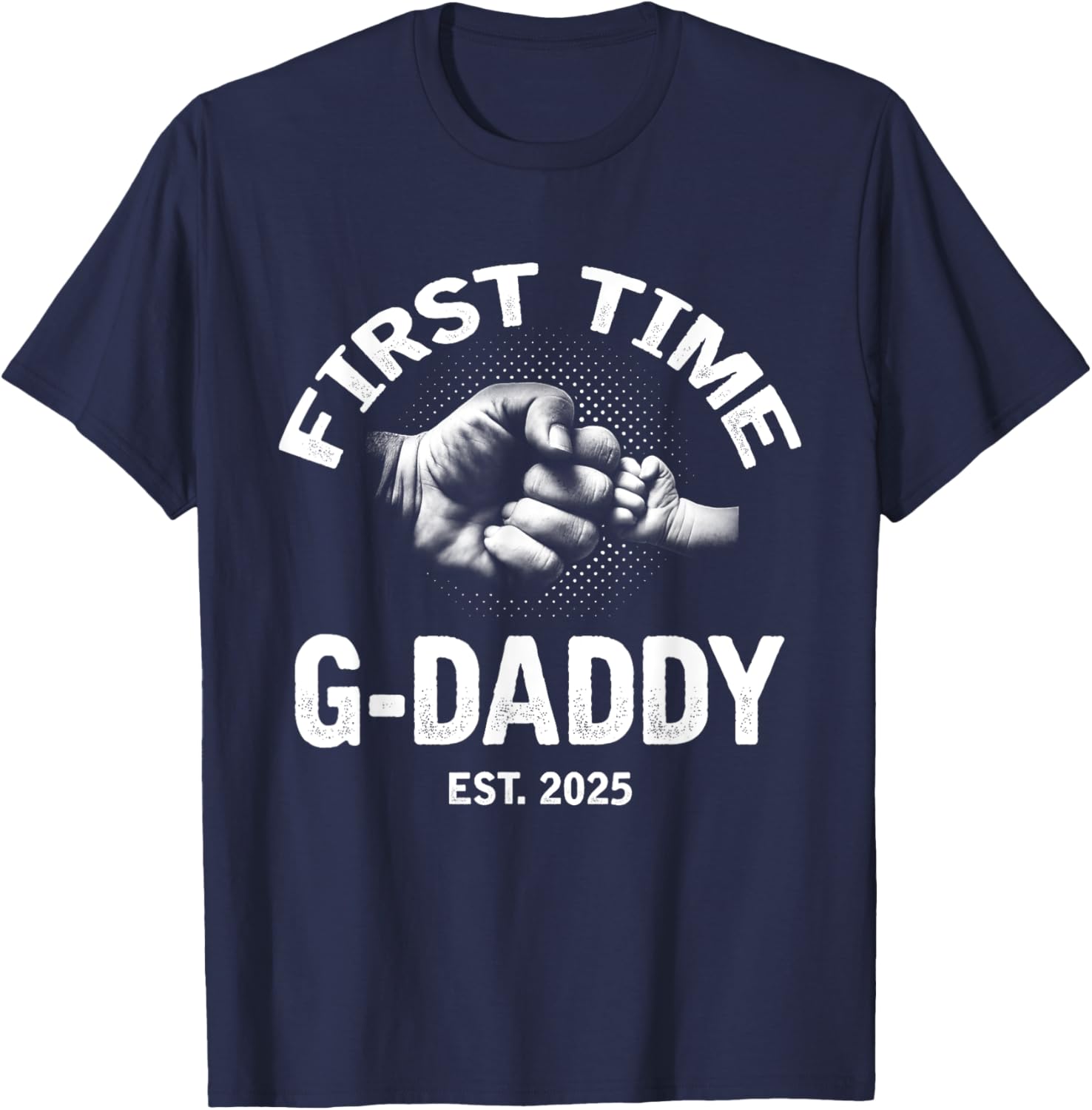 First Time G-Daddy 2025 Father's Day Vintage T-Shirt for Proud Dads - 8
