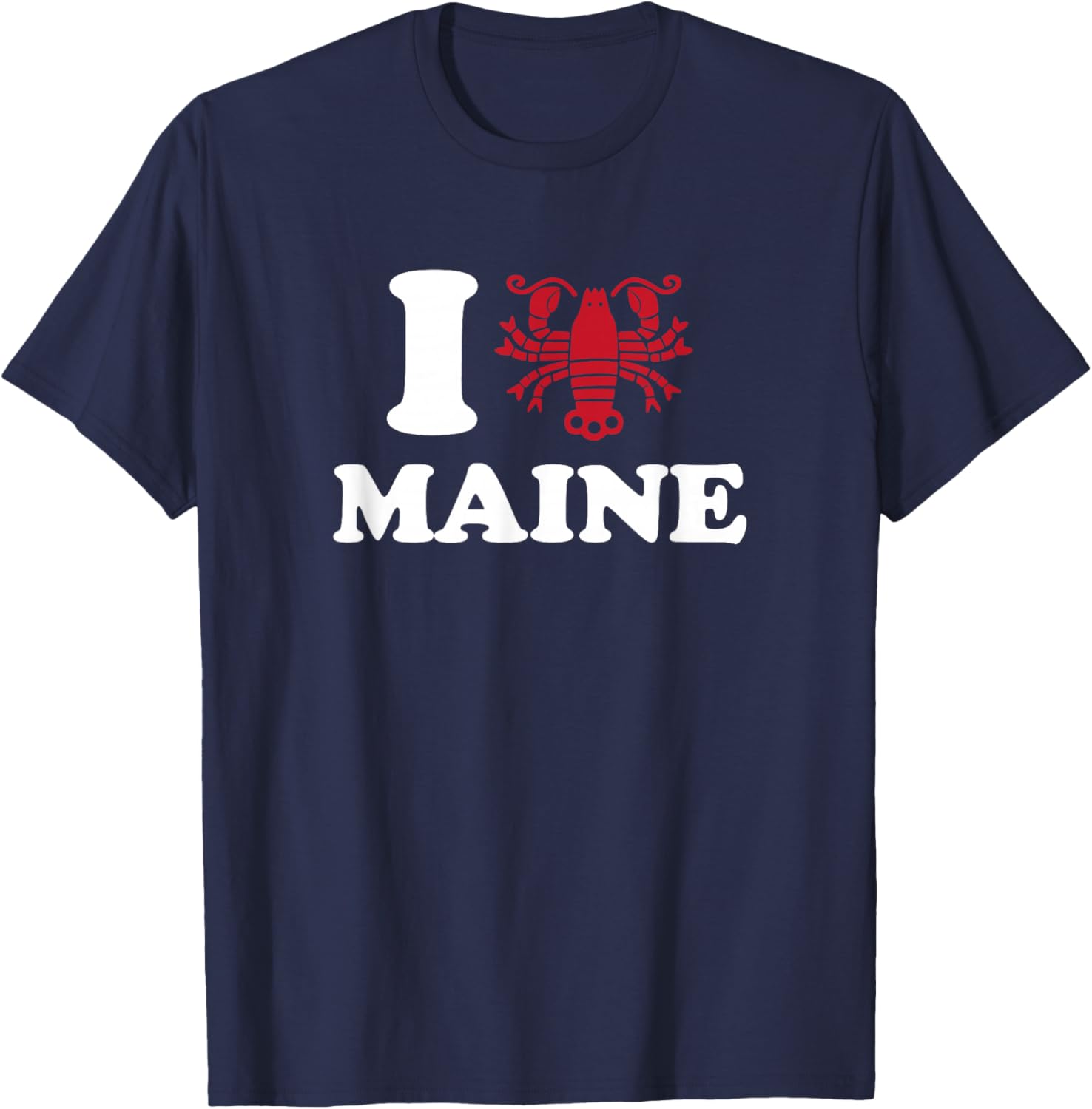 I Love Maine Lobster Heart T-Shirt for Lobster Lovers and Maine Fans - 1