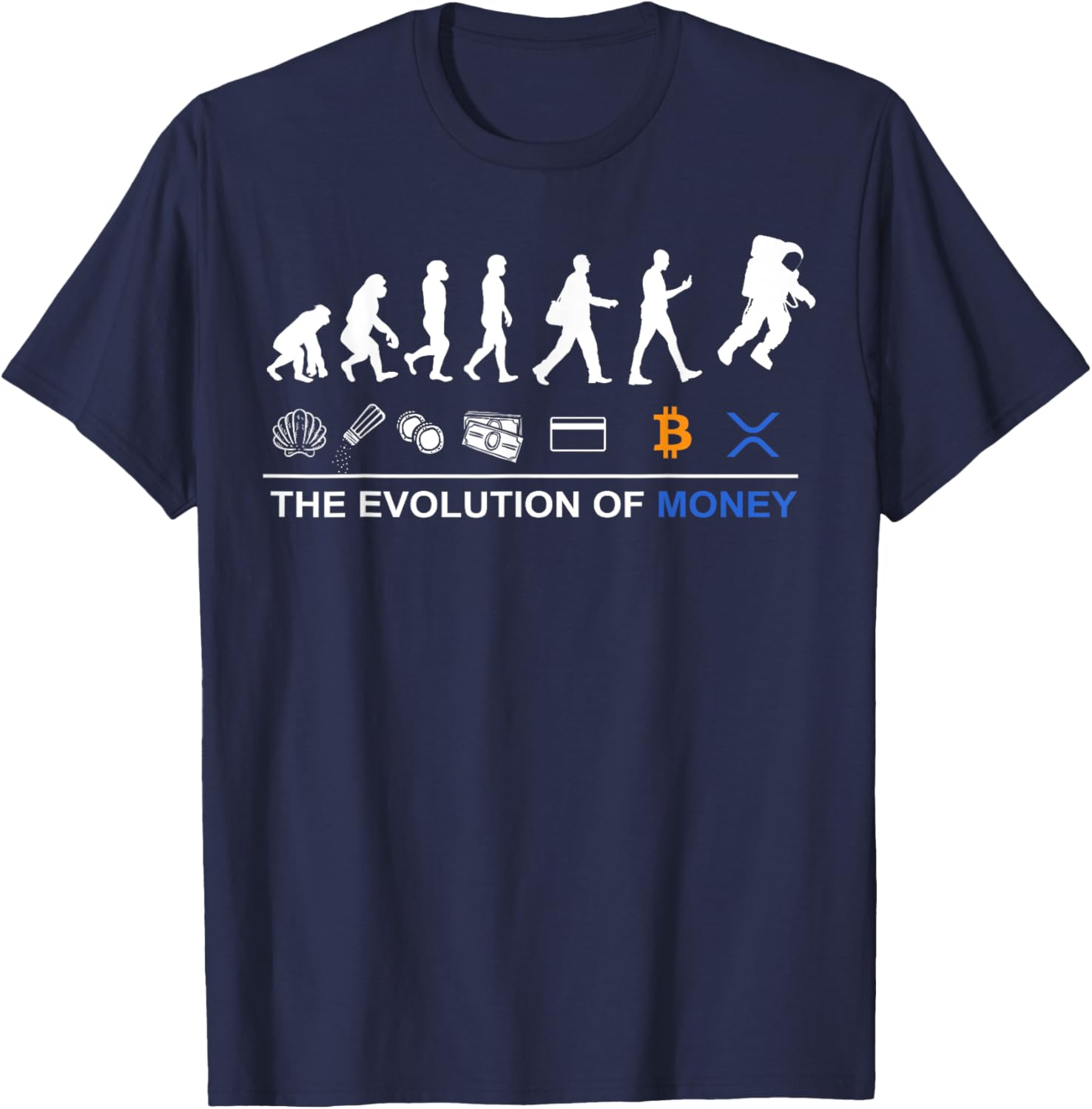 Sophisticated XRP T-Shirt - Celebrate Bitcoin's Evolution to the Moon - 9