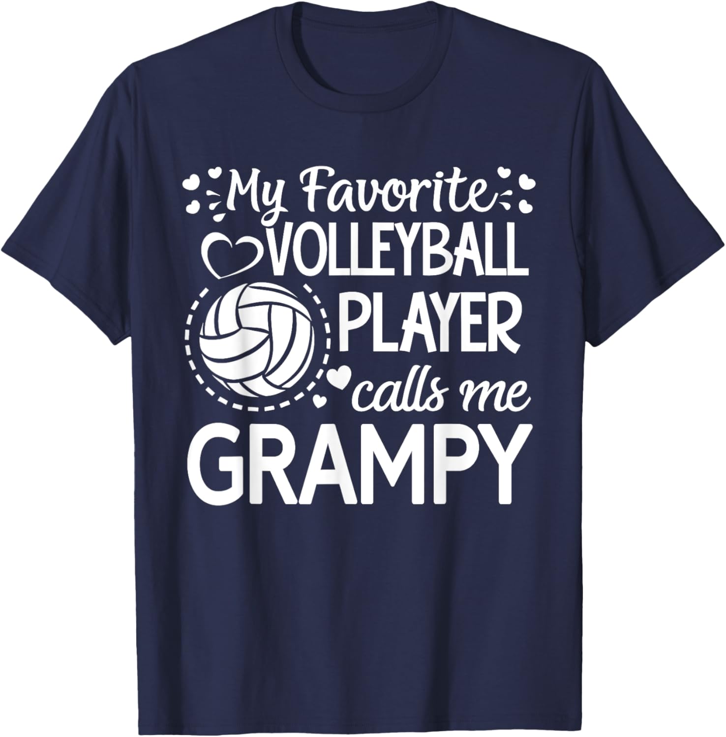My Favorite Volleyball Player Calls Me Grampy T-Shirt for Proud Grandparents - 10