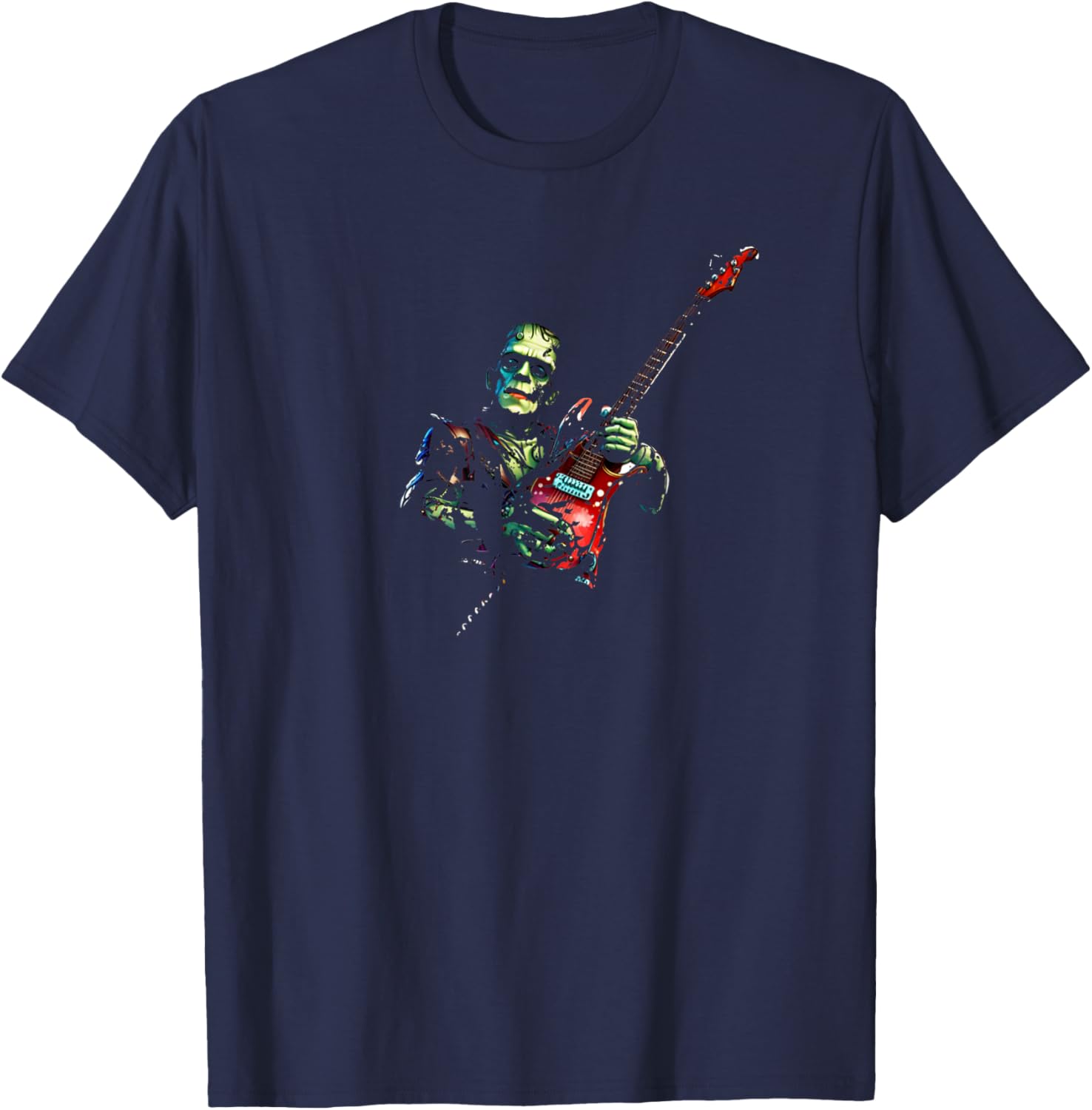 Frankenstein Guitar Player Monster Riffs T-Shirt for Music Lovers - 2