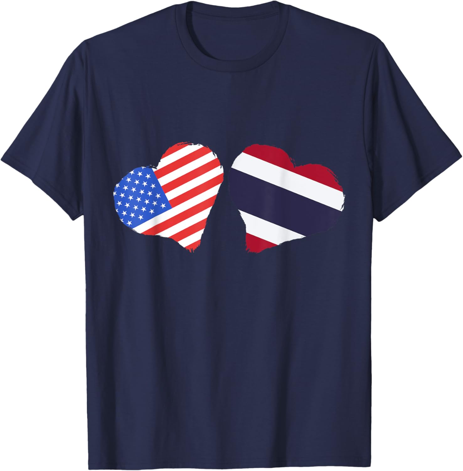 Thailand USA Heart Flag T-Shirt for Thai Roots and Pride in America - 17