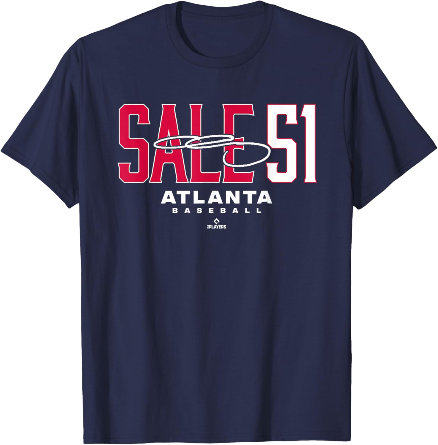 Chris Sale 51 Atlanta MLBPA T-Shirt Stylish Baseball Apparel for Fans - 2