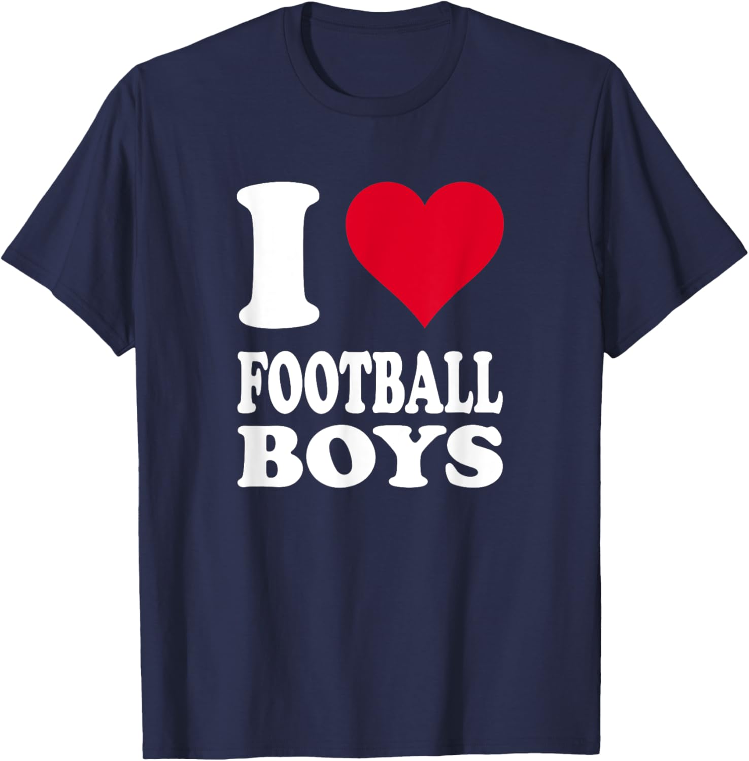 Red Heart I Love Football Boys T-Shirt Perfect for Young Fans - 4