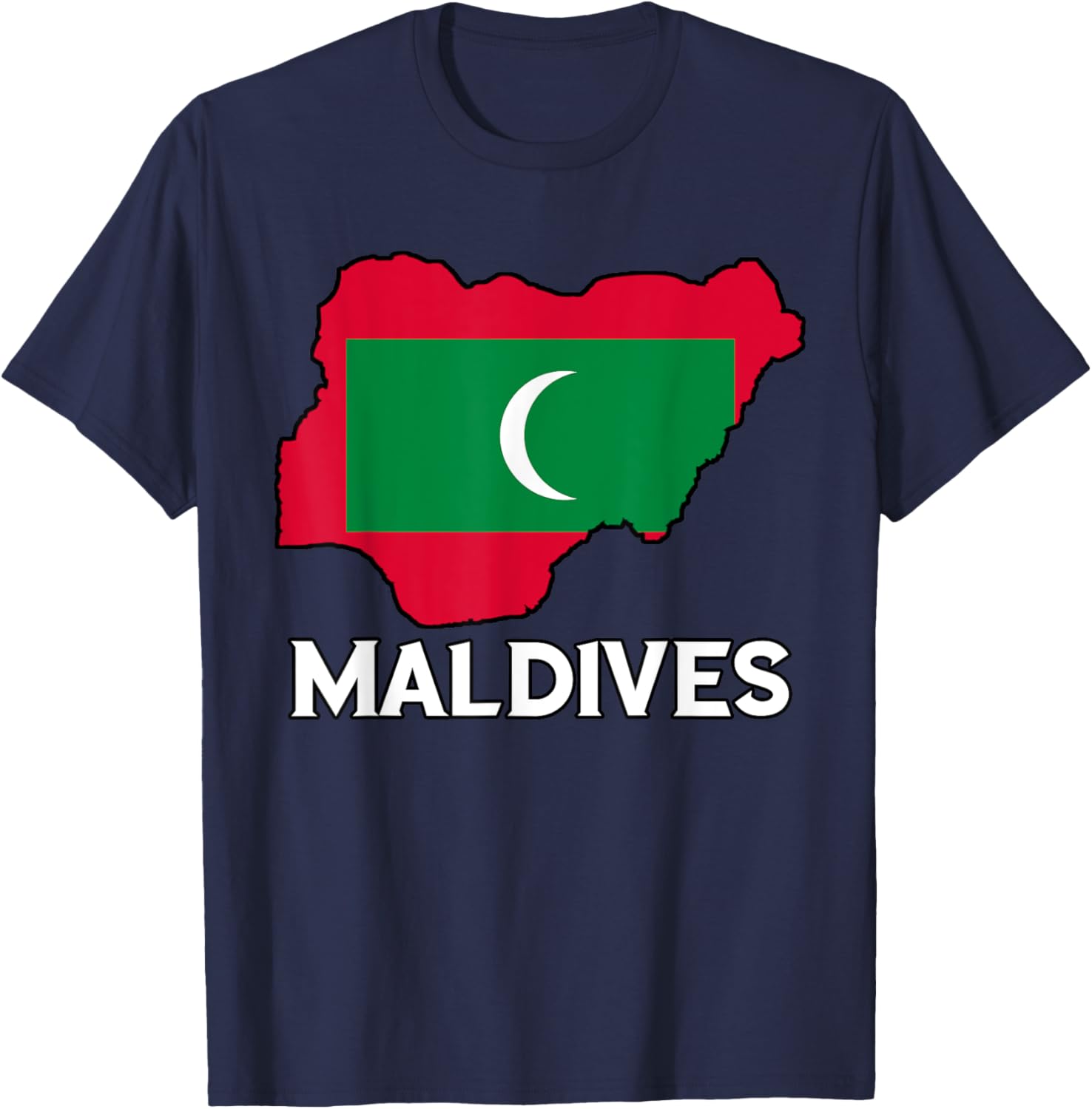 Maldivian Pride Flag Map T-Shirt for Comfort and Style in Clothing - 13