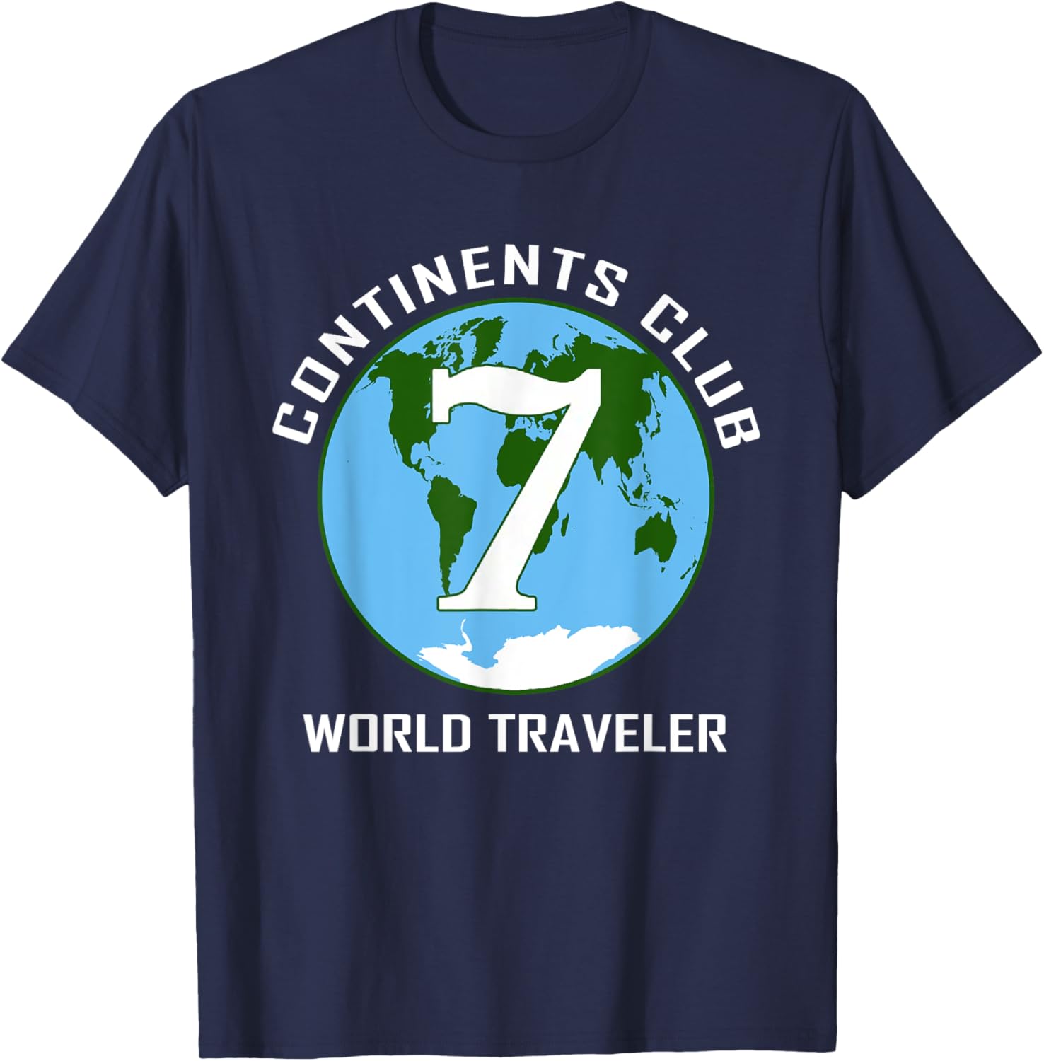 7 Continents World Traveler Club Double-Sided T-Shirt for Adventurers - 5