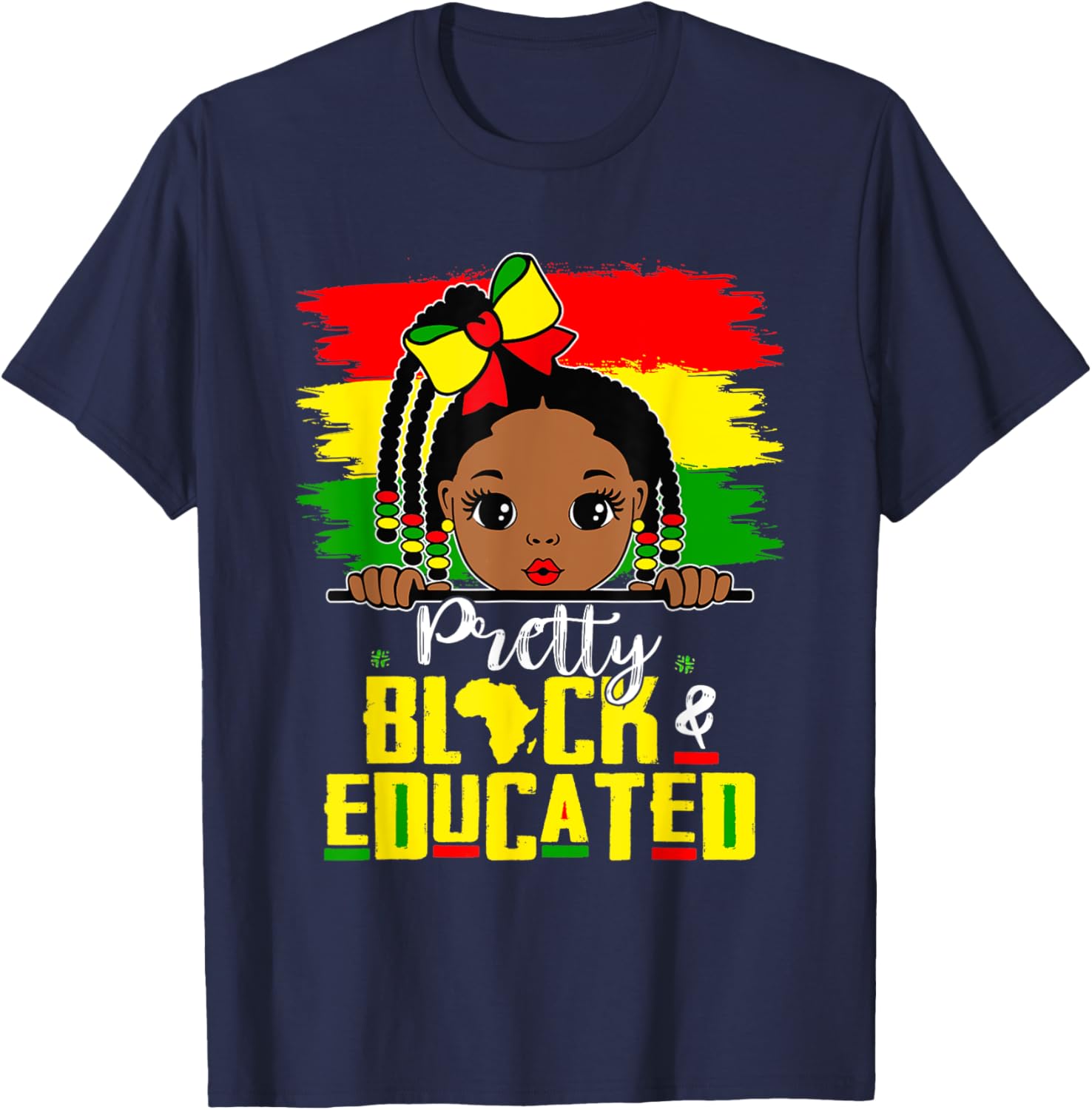 Pretty Black Educated Girls African History T-Shirt for Kids - 14