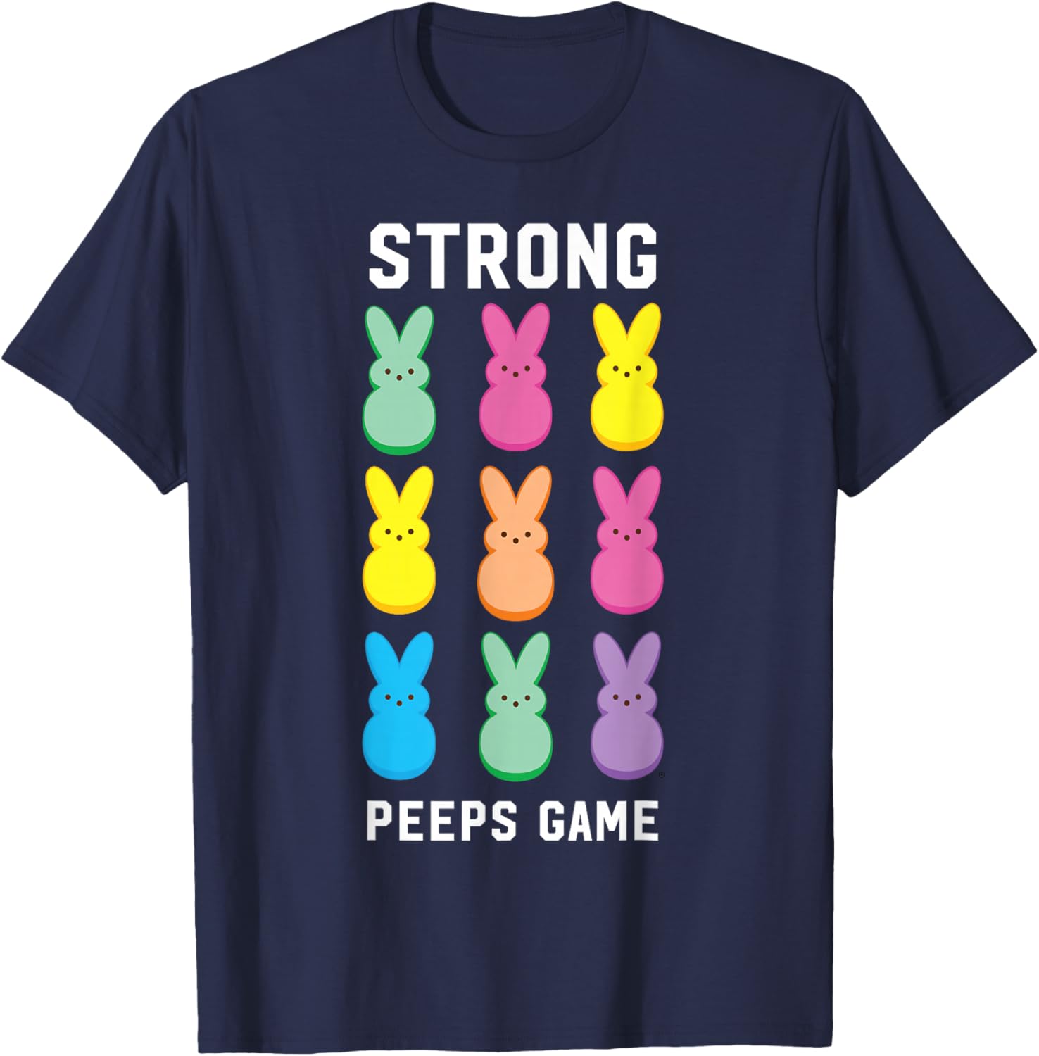 Strong Peeps Game Classic Bunnies T-Shirt for Easter Celebration Fun - 15