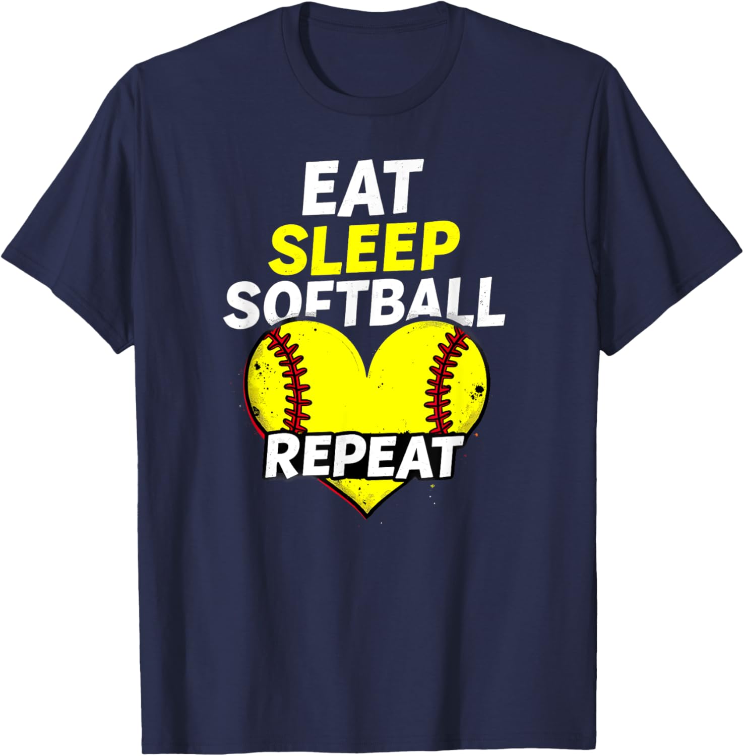 Eat Sleep Softball Repeat Girls T-Shirt Fun Sports Apparel for Fans - 13