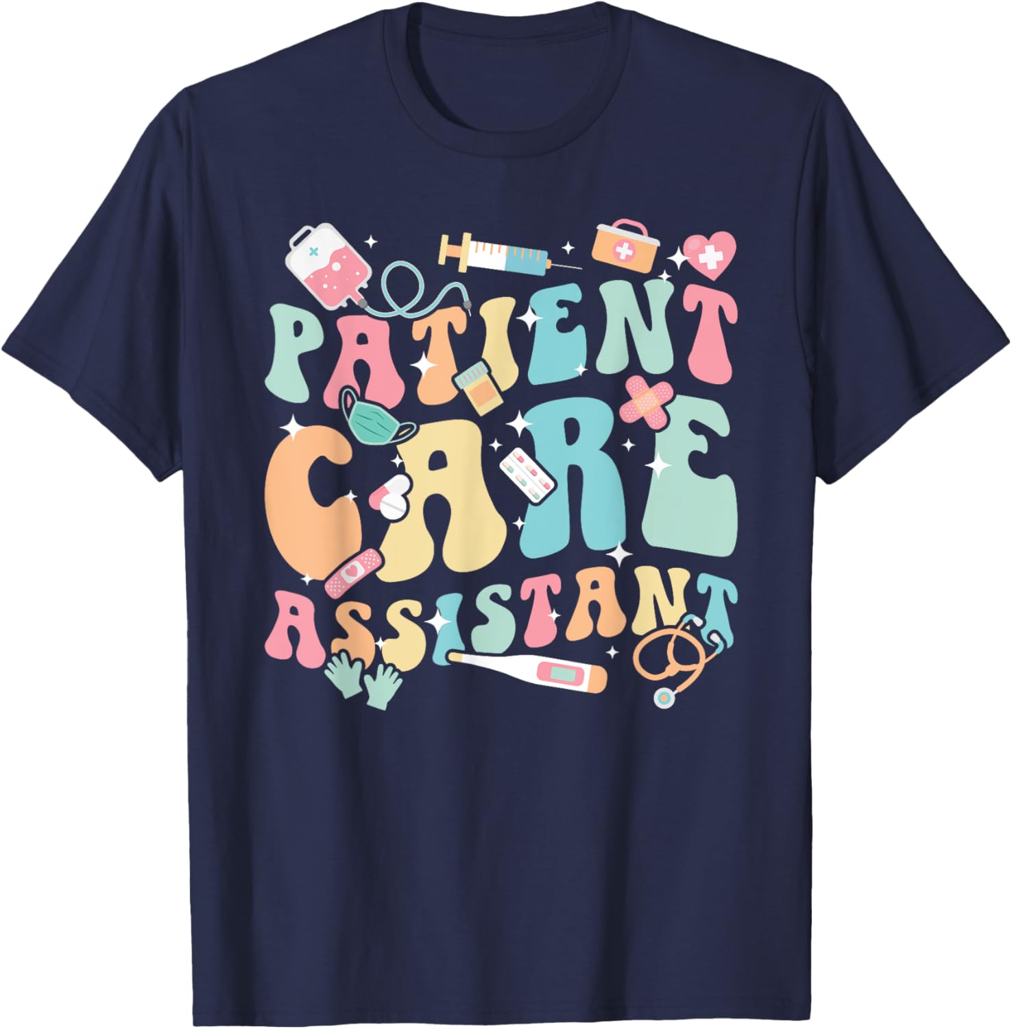 Groovy PCA Appreciation T-Shirt for Patient Care Assistants and Nurses - 8
