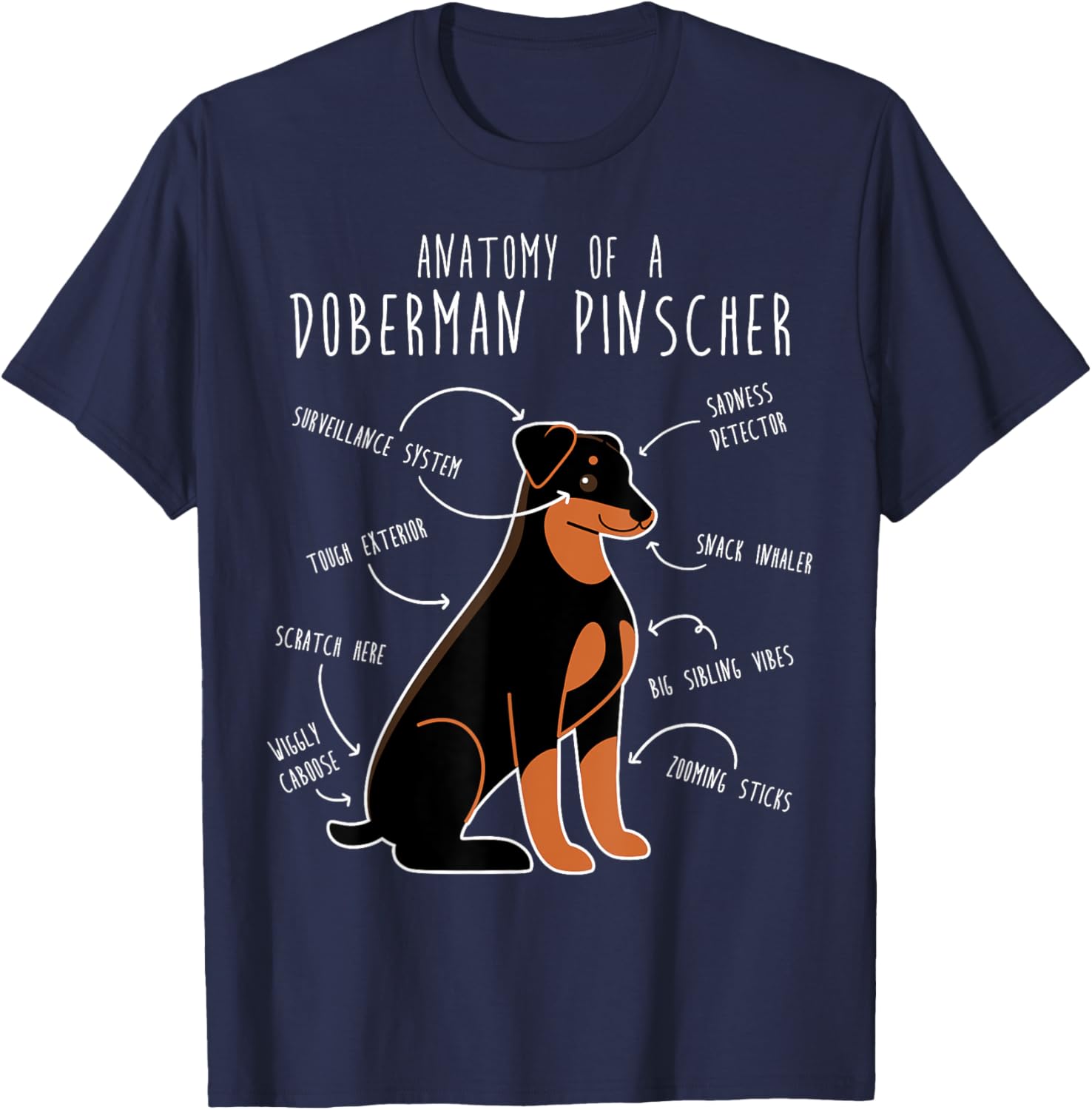 Cute Doberman Pinscher Floppy Ears T-Shirt for Proud Pet Moms - 8