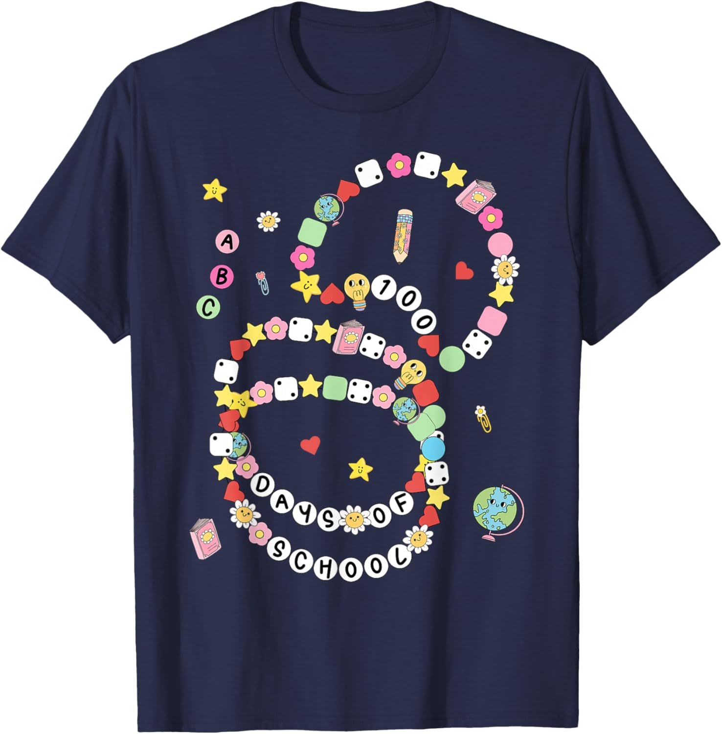 100 Days of School Bracelet and T-Shirt for Kids - Fun 100th Day Celebration - 4