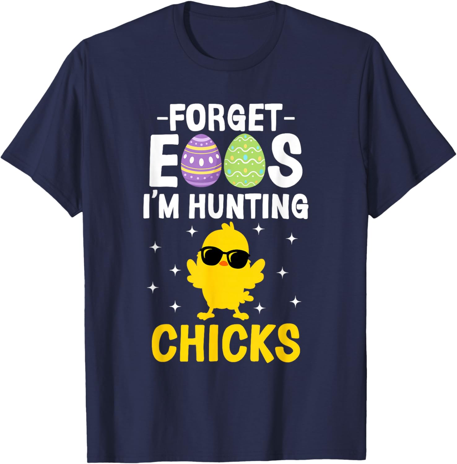 Funny Easter T-Shirt for Boys - Forget Eggs I'm Hunting Chicks Apparel - 2