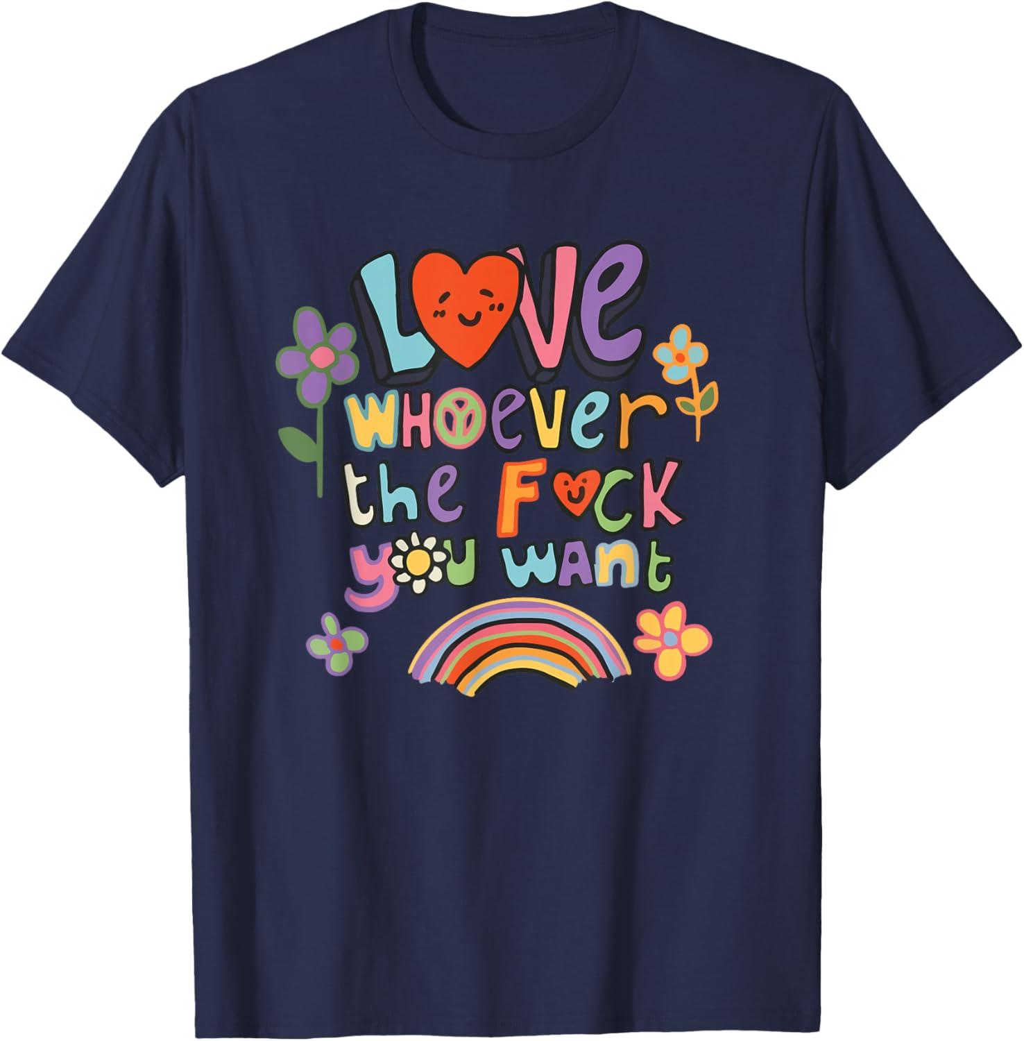 Love Whoever You Want LGBTQ Rainbow Pride Month T-Shirt for All - 18