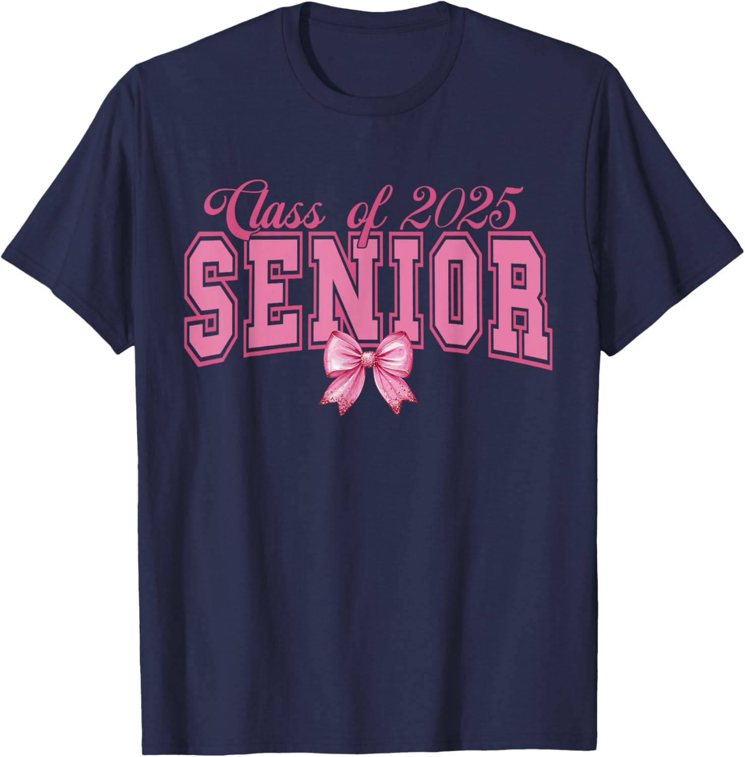 Class of 2025 Graduation Bow Tee Stylish T-Shirt for Proud Grads - 3