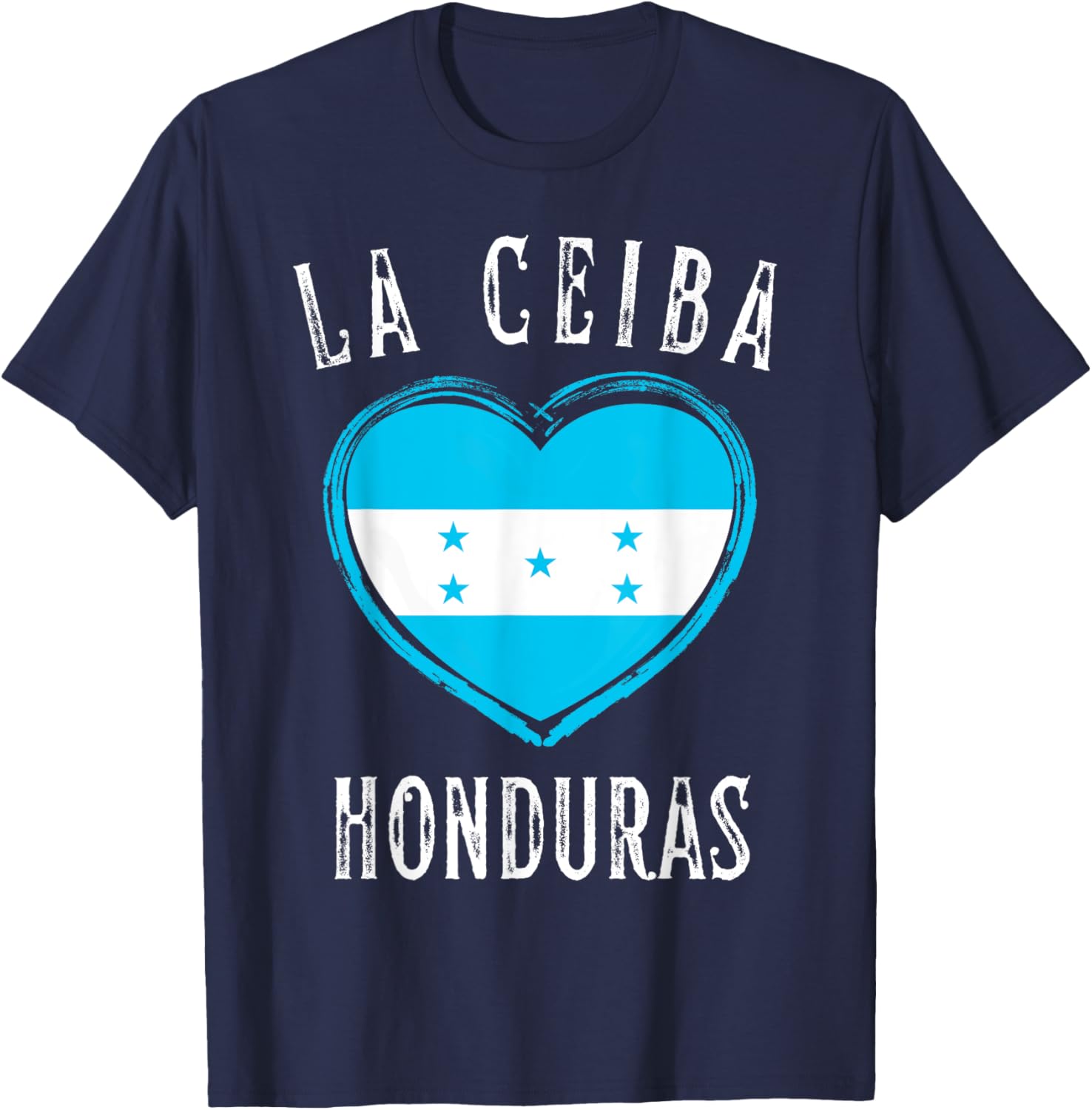 Honduras Flag Heart La Ceiba City T-Shirt for Proud Locals and Visitors - 2