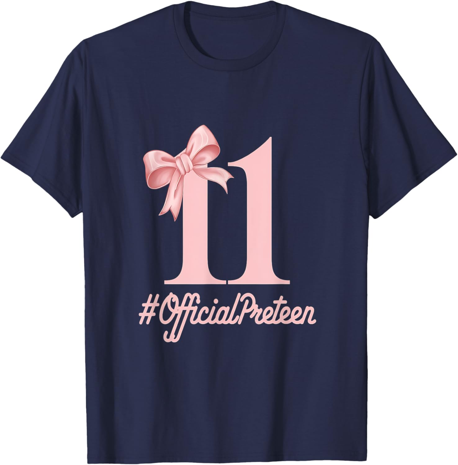 Stylish Pink Coquette Bow T-Shirt for 11 Year Old Birthday Girls - 15