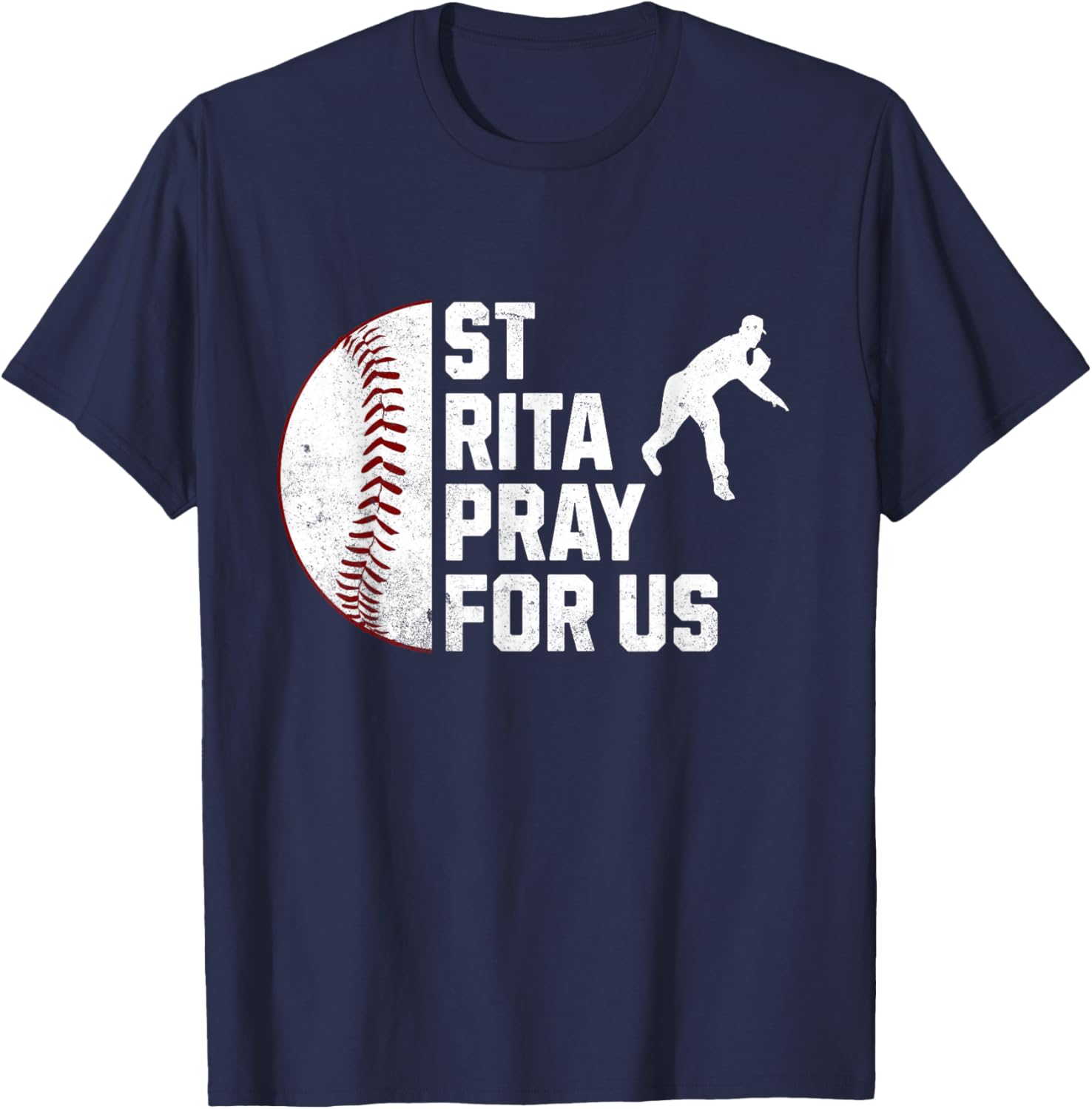 St Rita of Cascia Baseball Pitcher Patron Saint T-Shirt for Prayer Warriors - 18