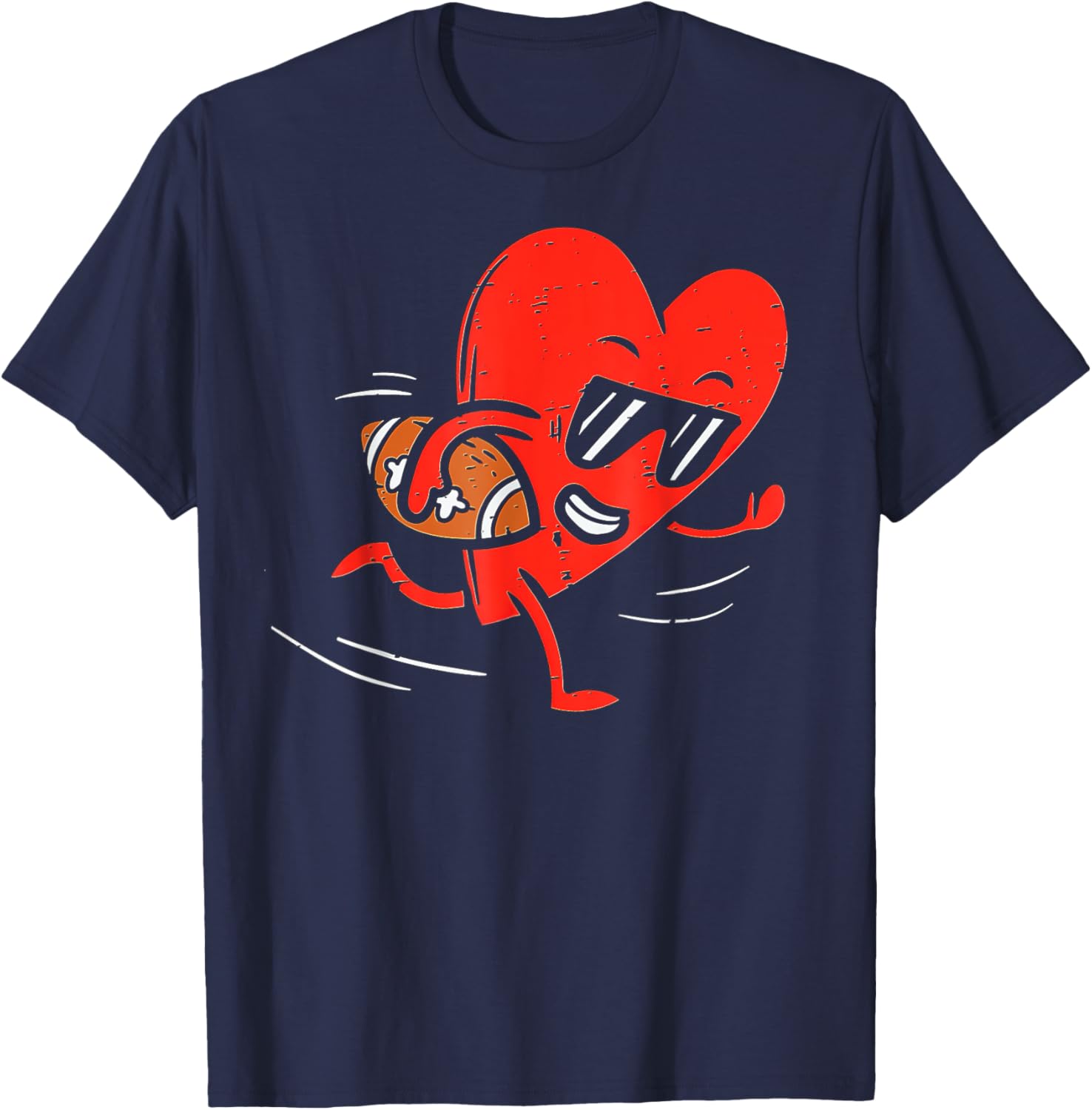 Heart Football Valentines Day T-Shirt for Boys - Perfect Sports Gift - 16