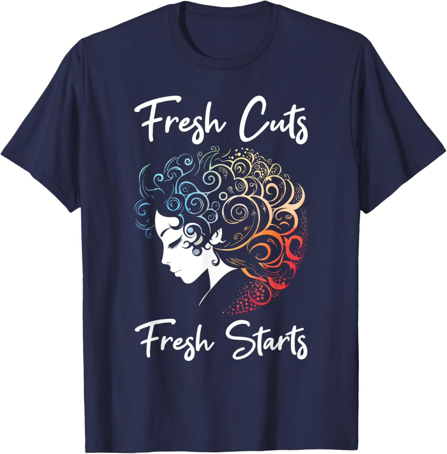 Stylish Hair Stylist Fresh Cuts T-Shirt for Barbers and Salon Professionals - 1